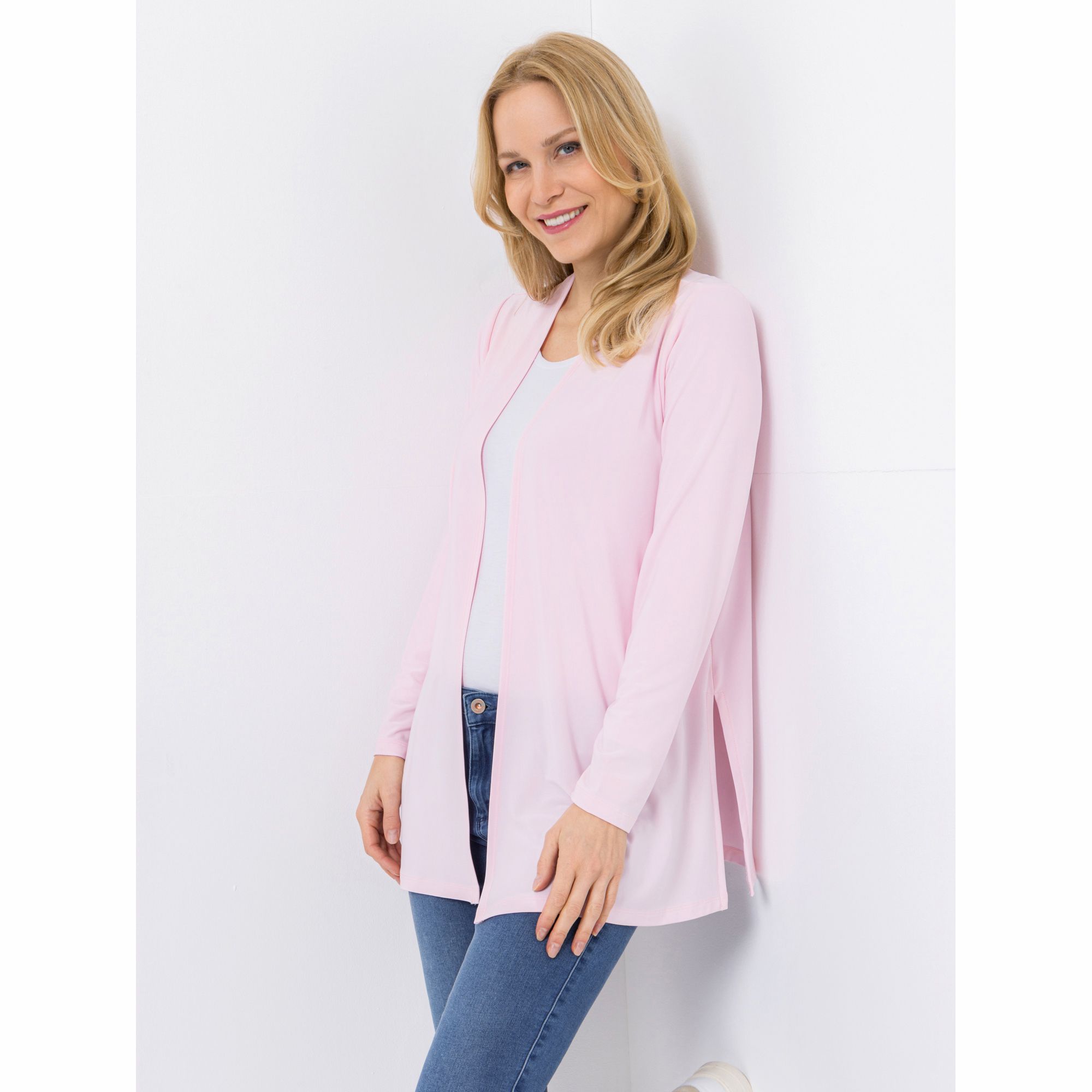 KIM & CO. Cardigan, 1/1-Arm Brazil Knit Jersey Seitenschlitze figurumspielend