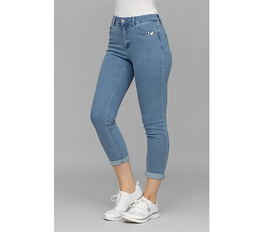 STRANDFEIN Jeans 7/8 Länge elastisch Jacky-Druck