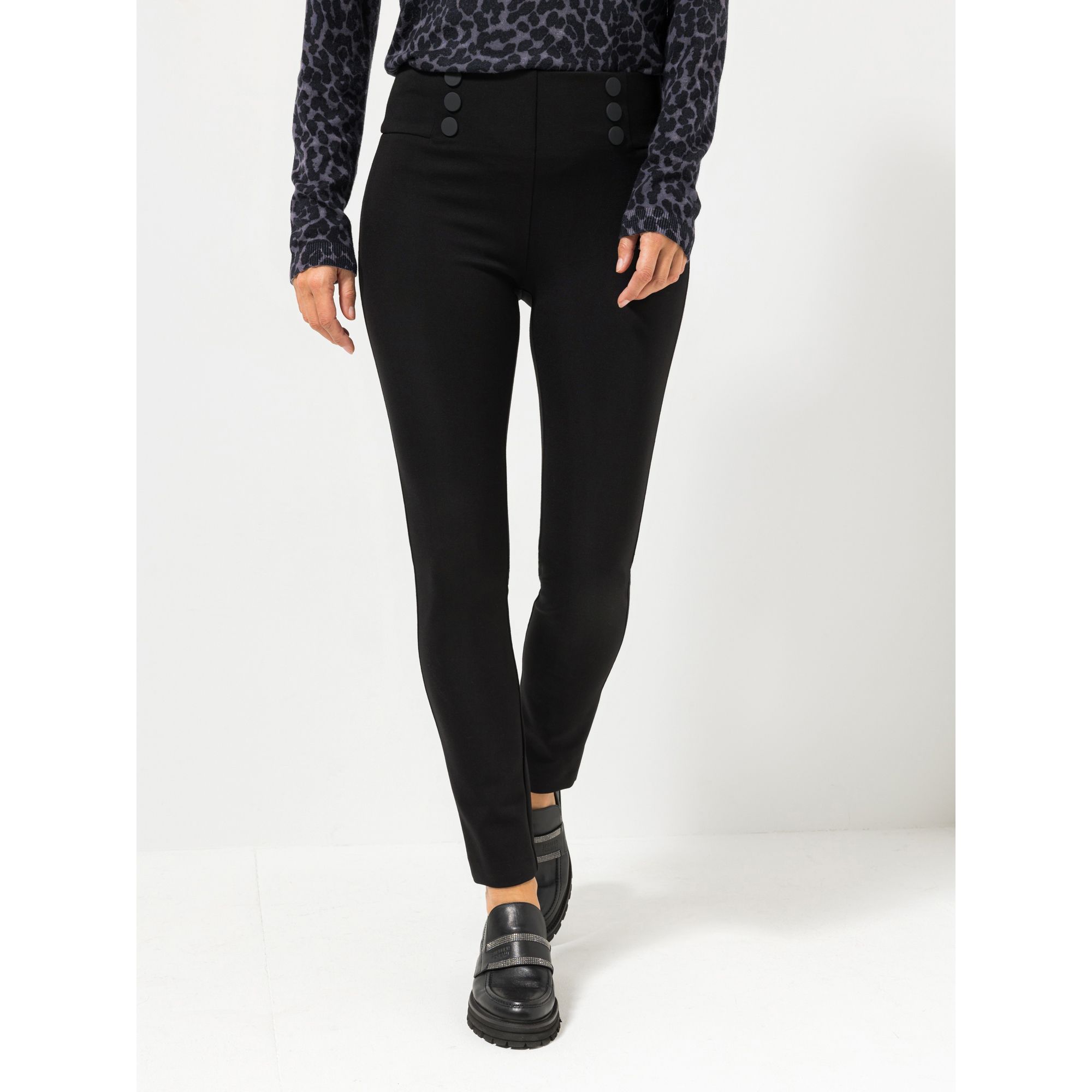 STEFFEN SCHRAUT Jeggings Miami Rundumdehnbund Knopf-Detail schmales Bein