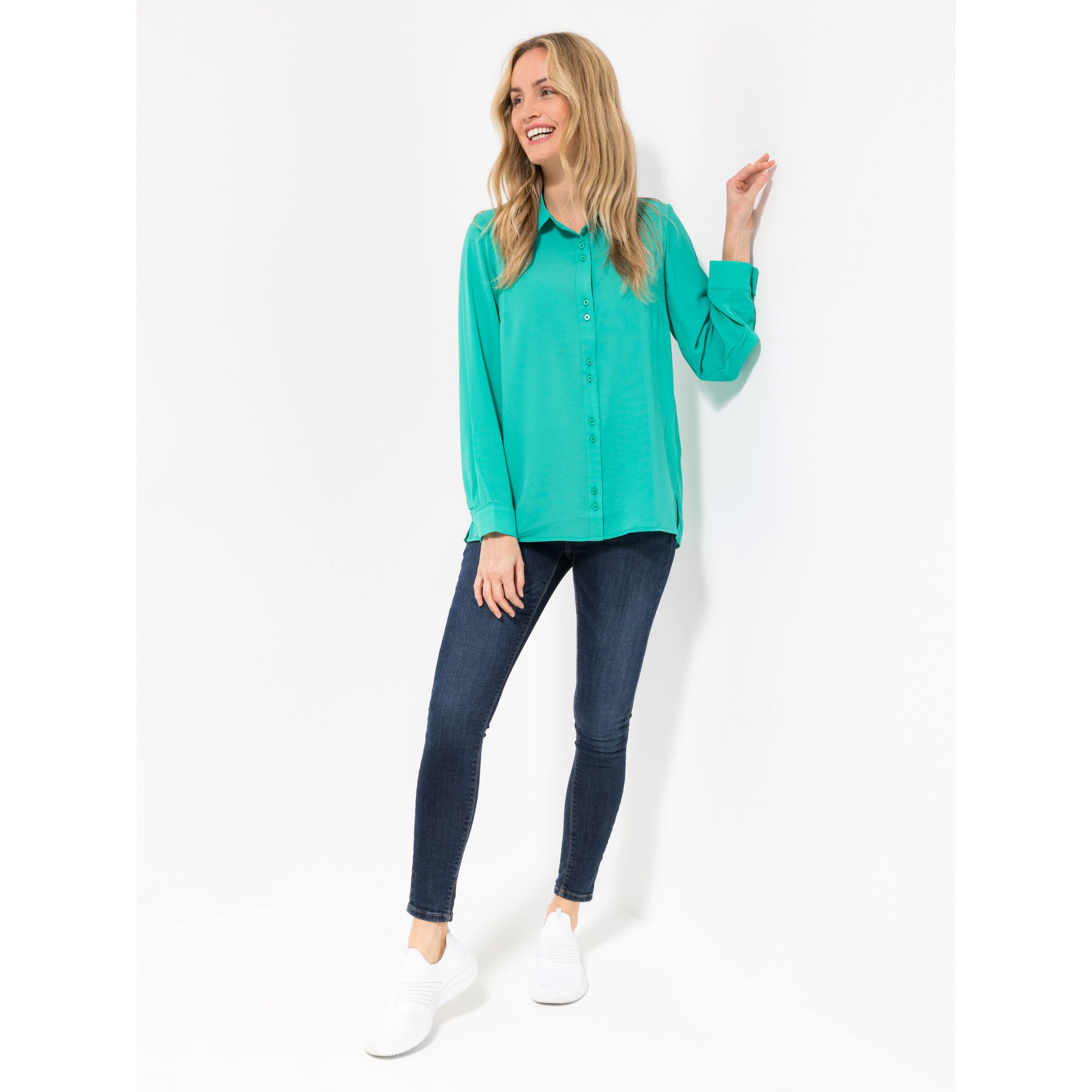 DAWID by Dawid Tomaszewski Bluse, 1/1 Arm Hemdblusenkragen leger weit