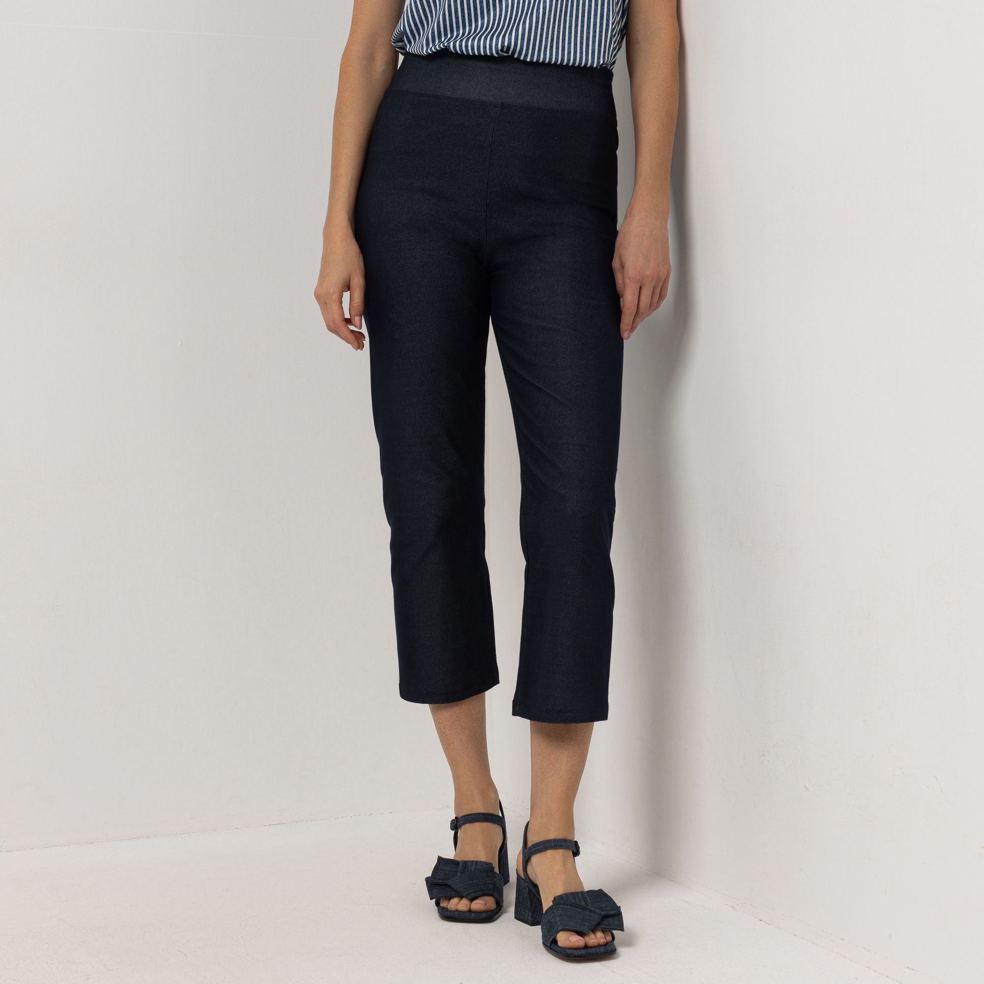 KIM & CO. Hose, 7/8-Länge Denim Jersey Rundhumdehnbund schmaler Beinverlauf