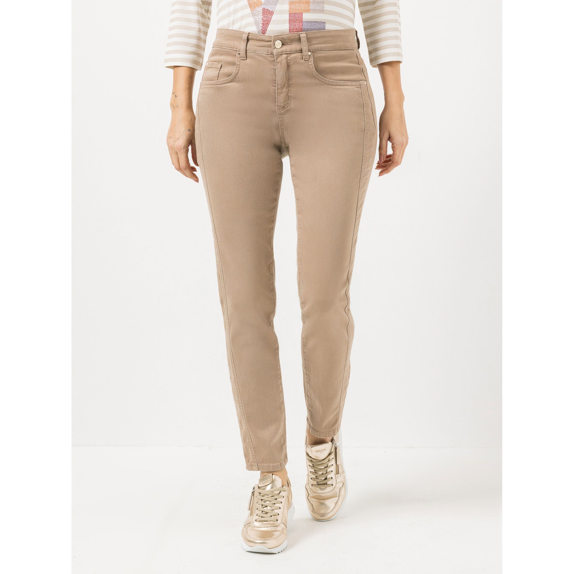 STEFFEN SCHRAUT Hose Los Angeles knöchellang Einsatzstreifen sehr schmales Bein