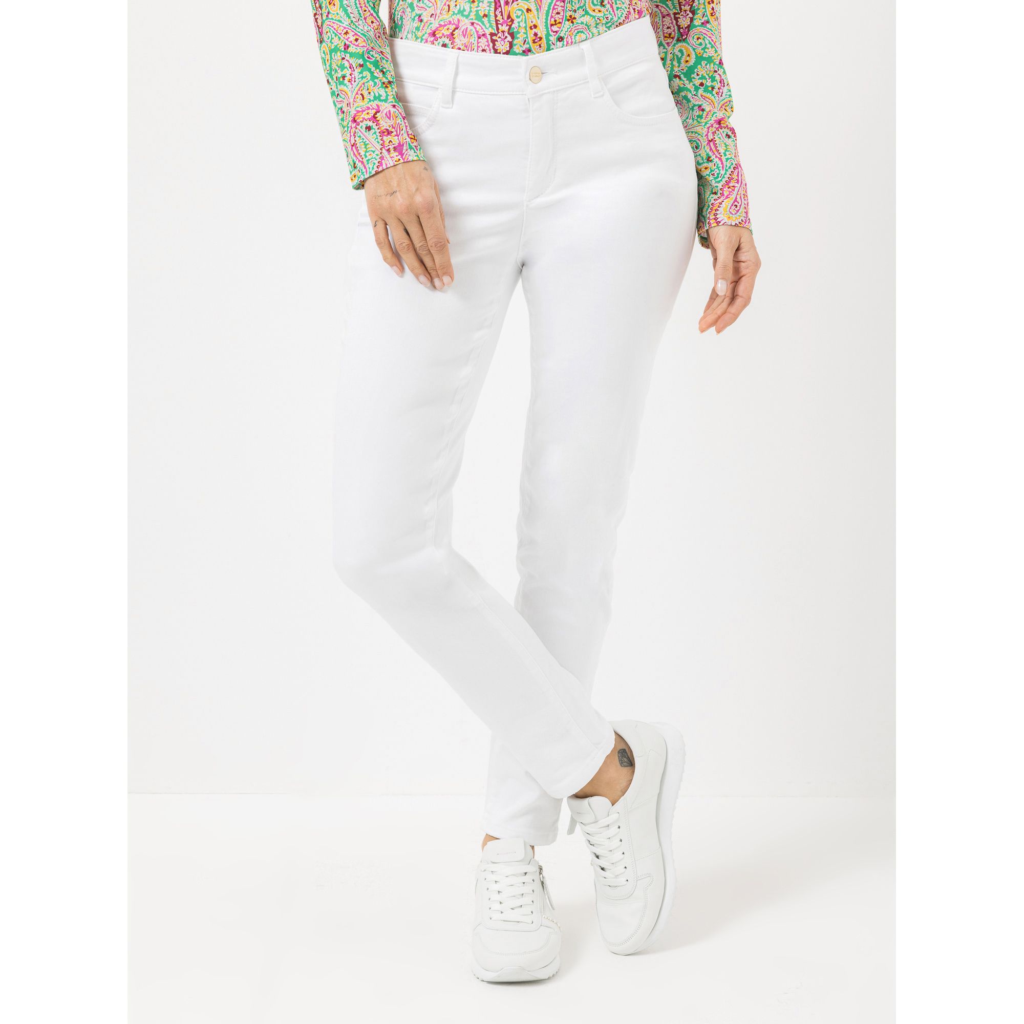 STEFFEN SCHRAUT Hose Los Angeles knöchellang Einsatzstreifen sehr schmales Bein