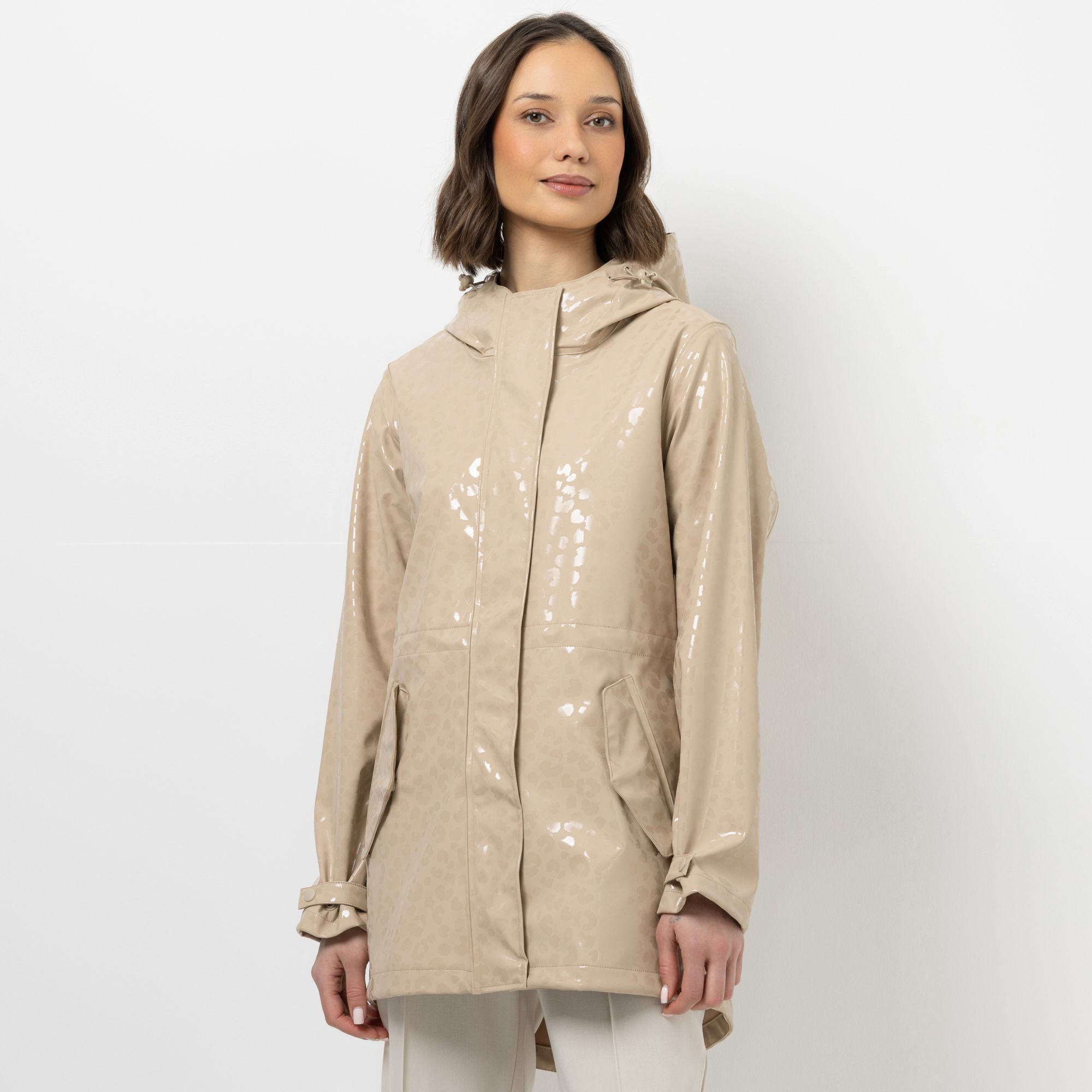 STEFFEN SCHRAUT Regenparka mit Kapuze 2-Wege-Reißverschluss leger weit