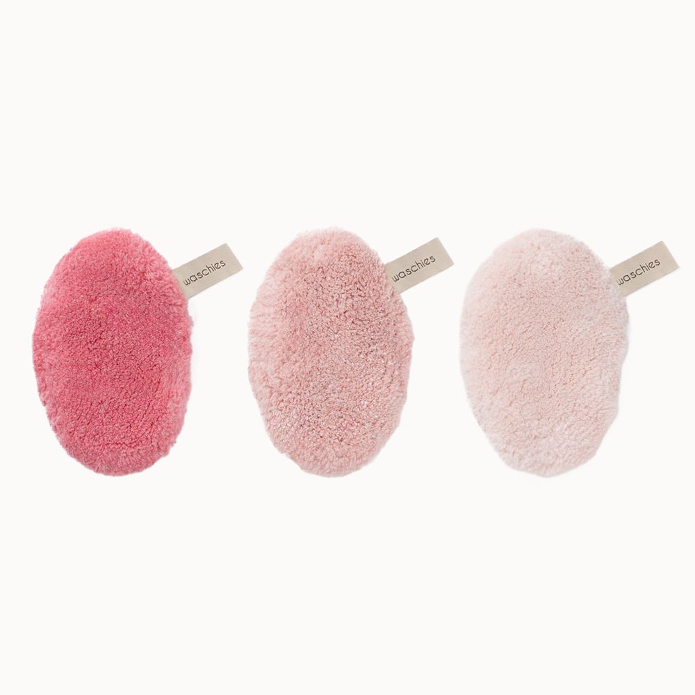 WASCHIES® Abschmink- & Waschpads 3 verschiedene rosa Töne im 3er Set