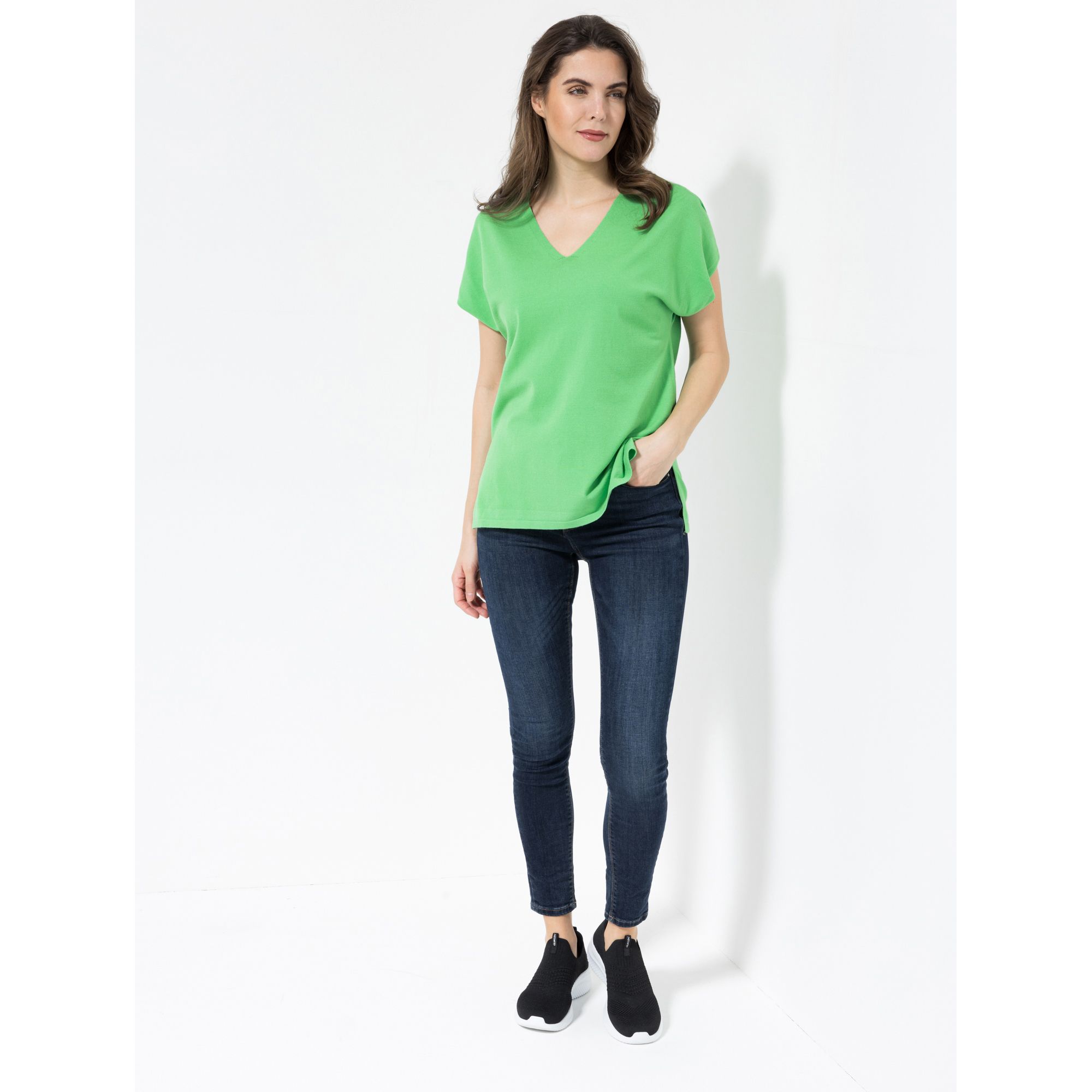 ICONIC by Marina Hoermanseder Pullover lange Seitenschlitze leger weit