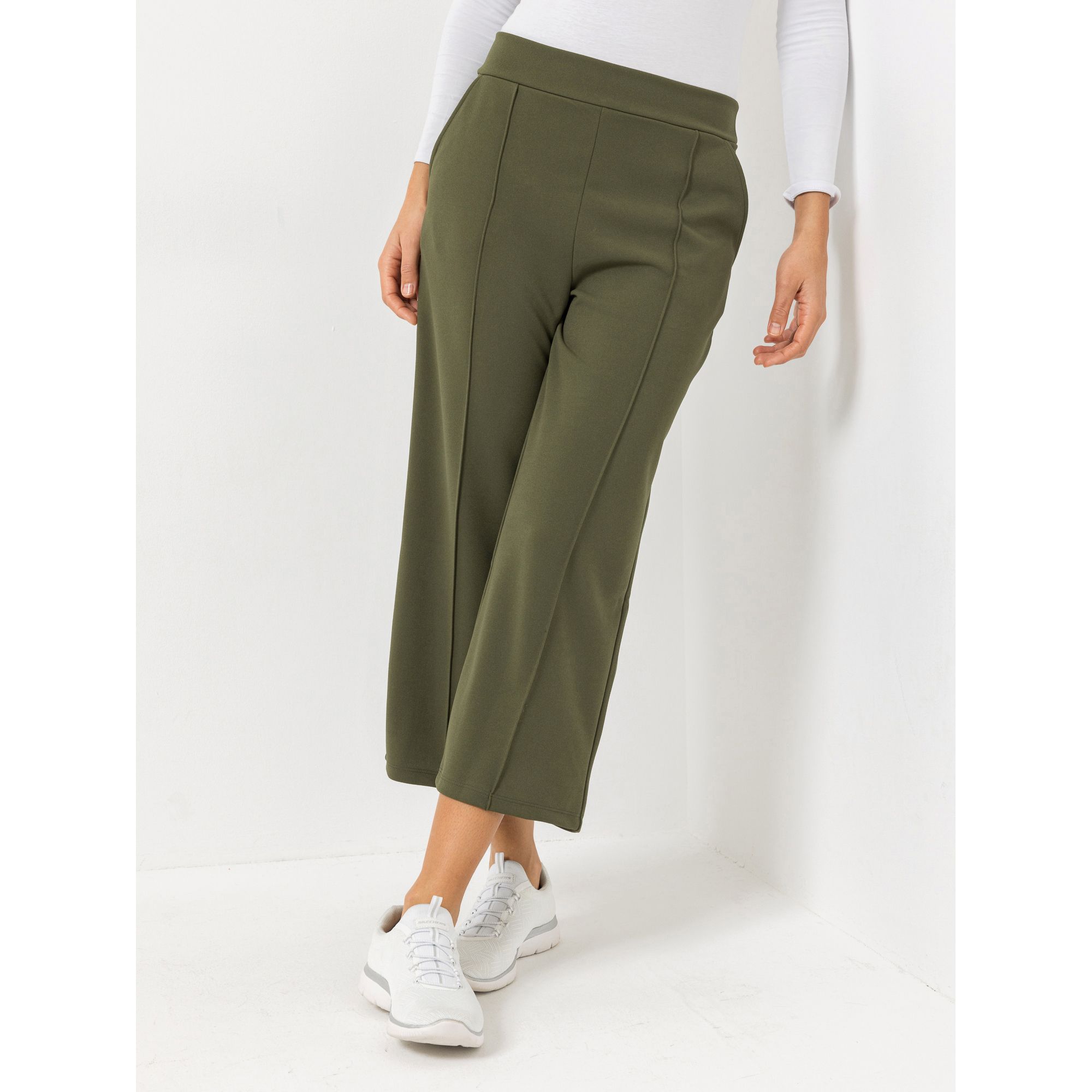 KIM & CO. Hose, Culotte-Stil Ponti Crepe Jersey 2 Eingrifftaschen weites Bein
