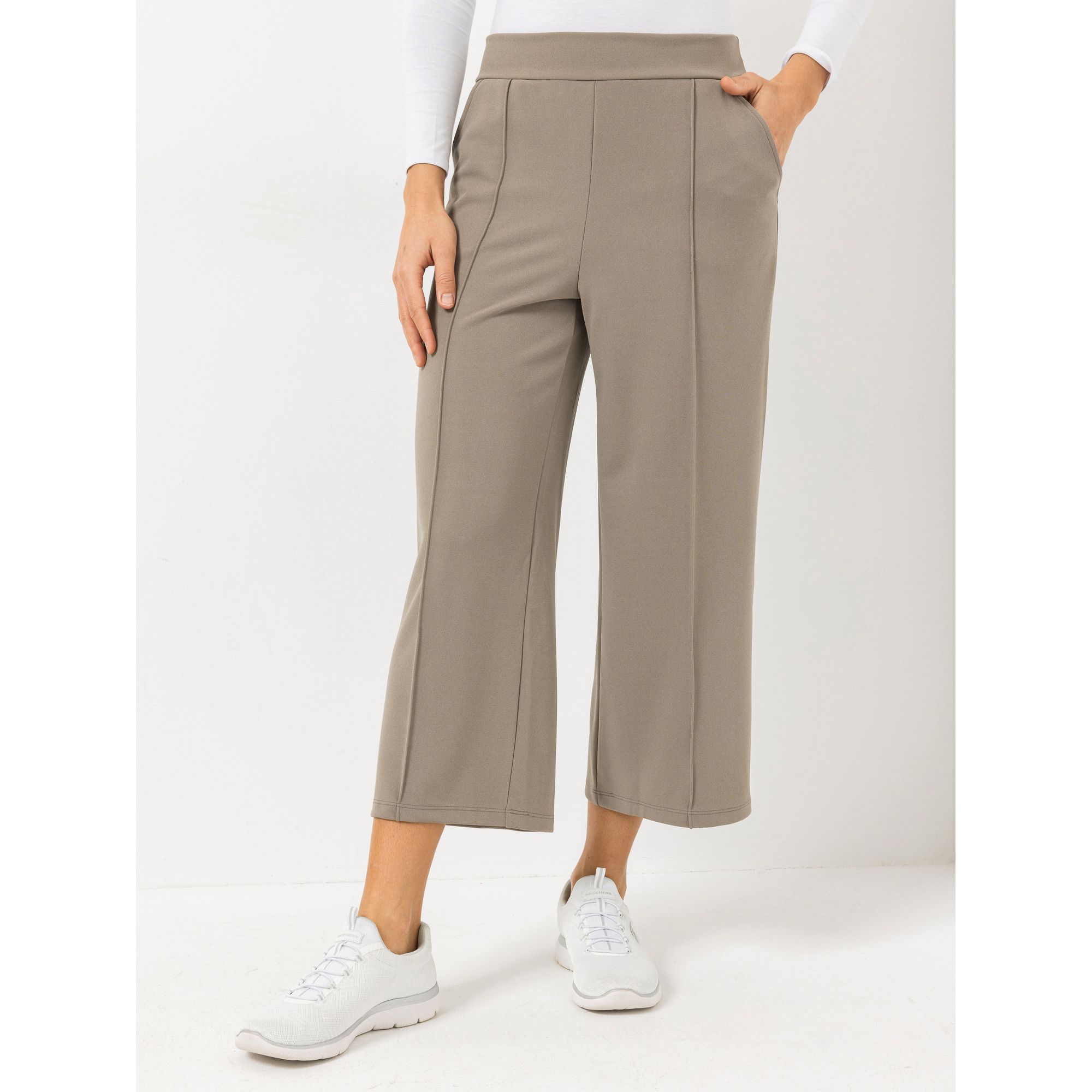 KIM & CO. Hose, Culotte-Stil Ponti Crepe Jersey 2 Eingrifftaschen weites Bein