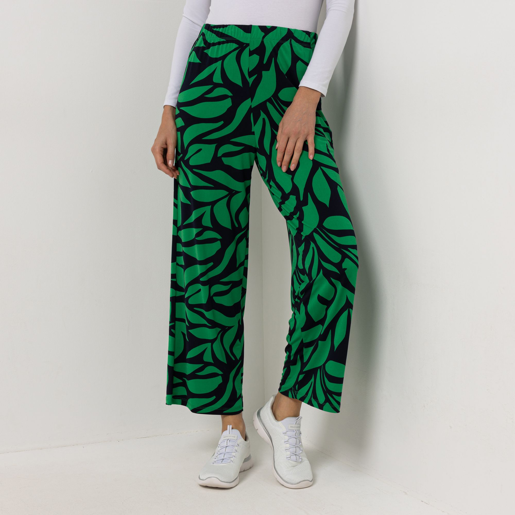 KIM & CO. Hose, knöchellang Brazil Knit Jersey 2 Eingrifftaschen weiter Beinverlauf