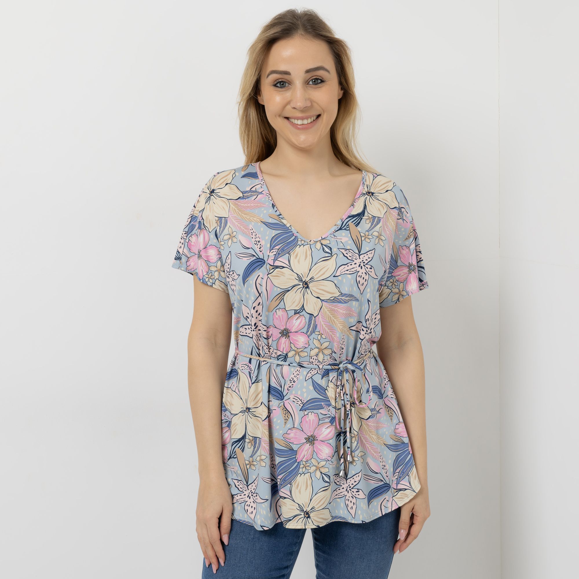 KIM & CO. Longshirt Brazil Knit Jersey Bindeband figurumspielend