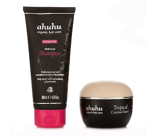 ahuhu organic hair care REBUILD Shampoo 200ml & Tropical Coconut Butter 100ml