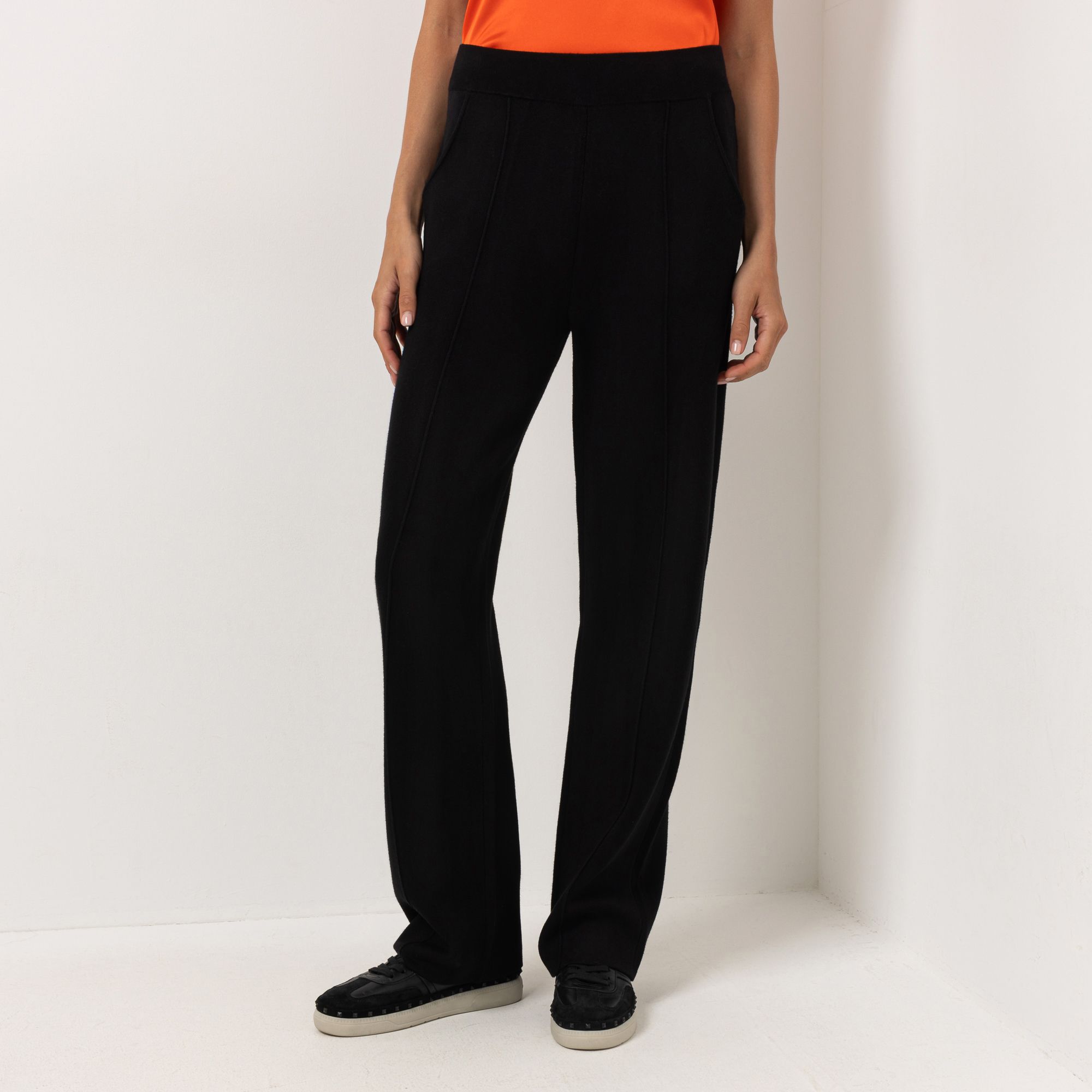 STEFFEN SCHRAUT Strickhose lange Form Rundumdehnbund gerades weites Bein