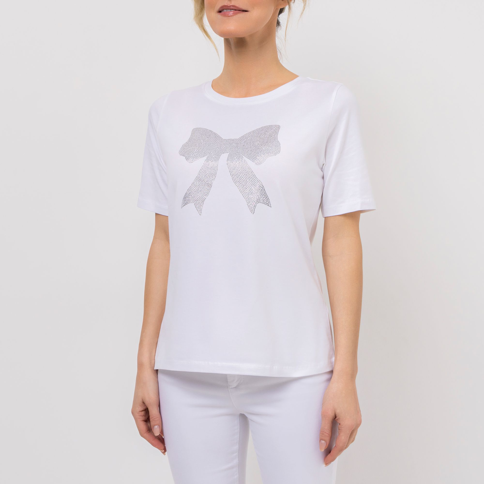 STEFFEN SCHRAUT Shirt, 1/2-Arm Rundhalsausschnitt Strass-Detail figurumspielend