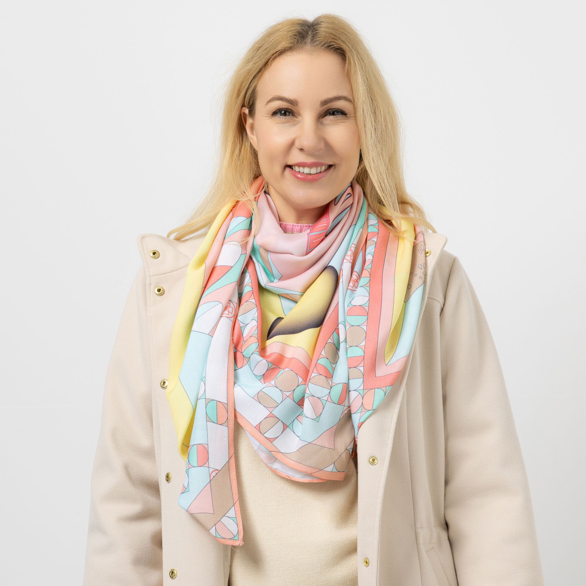 DAWID by Dawid Tomaszewski Tuch, gewebt mit Exklusivdruck 110x110cm