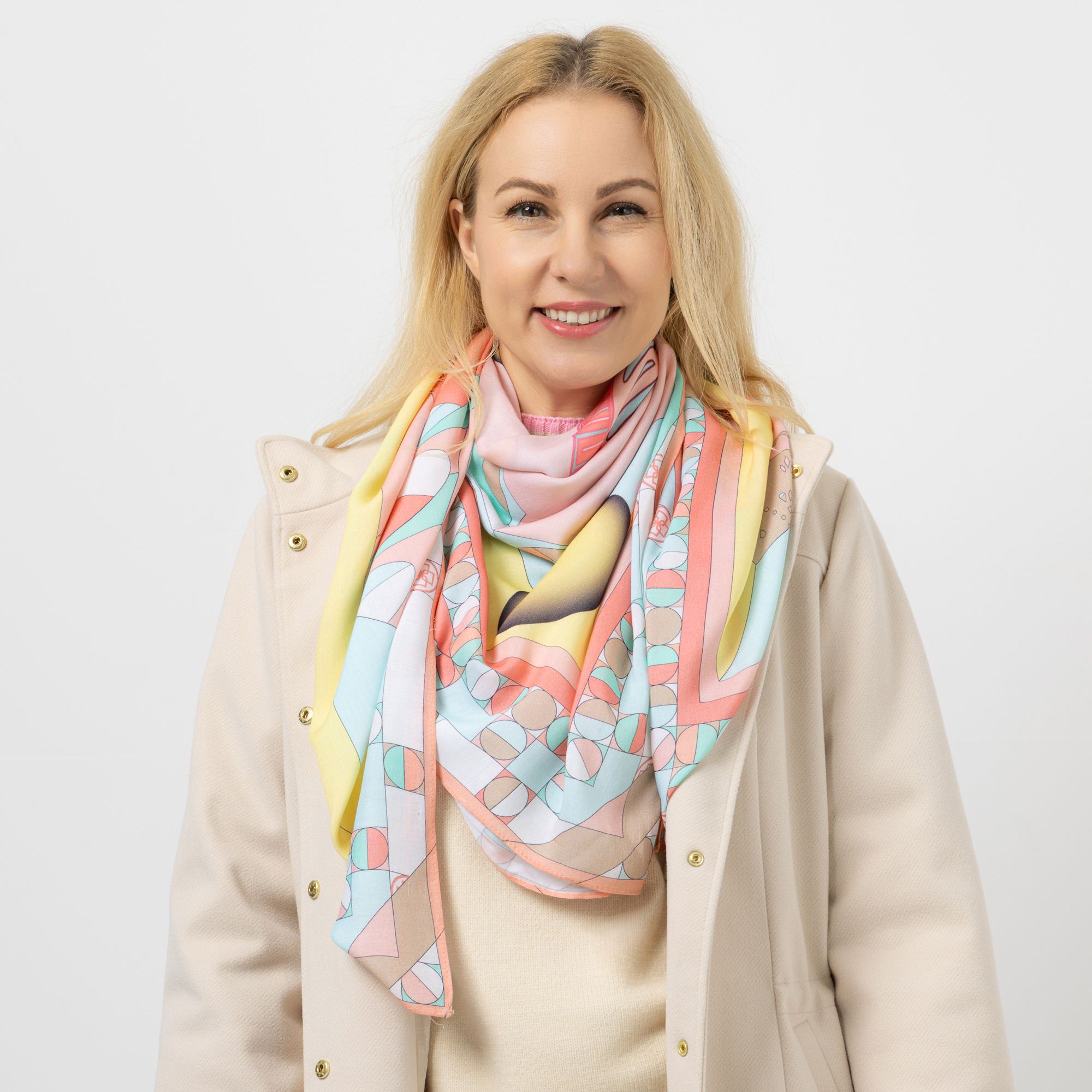 DAWID by Dawid Tomaszewski Tuch, gewebt mit Exklusivdruck 110x110cm