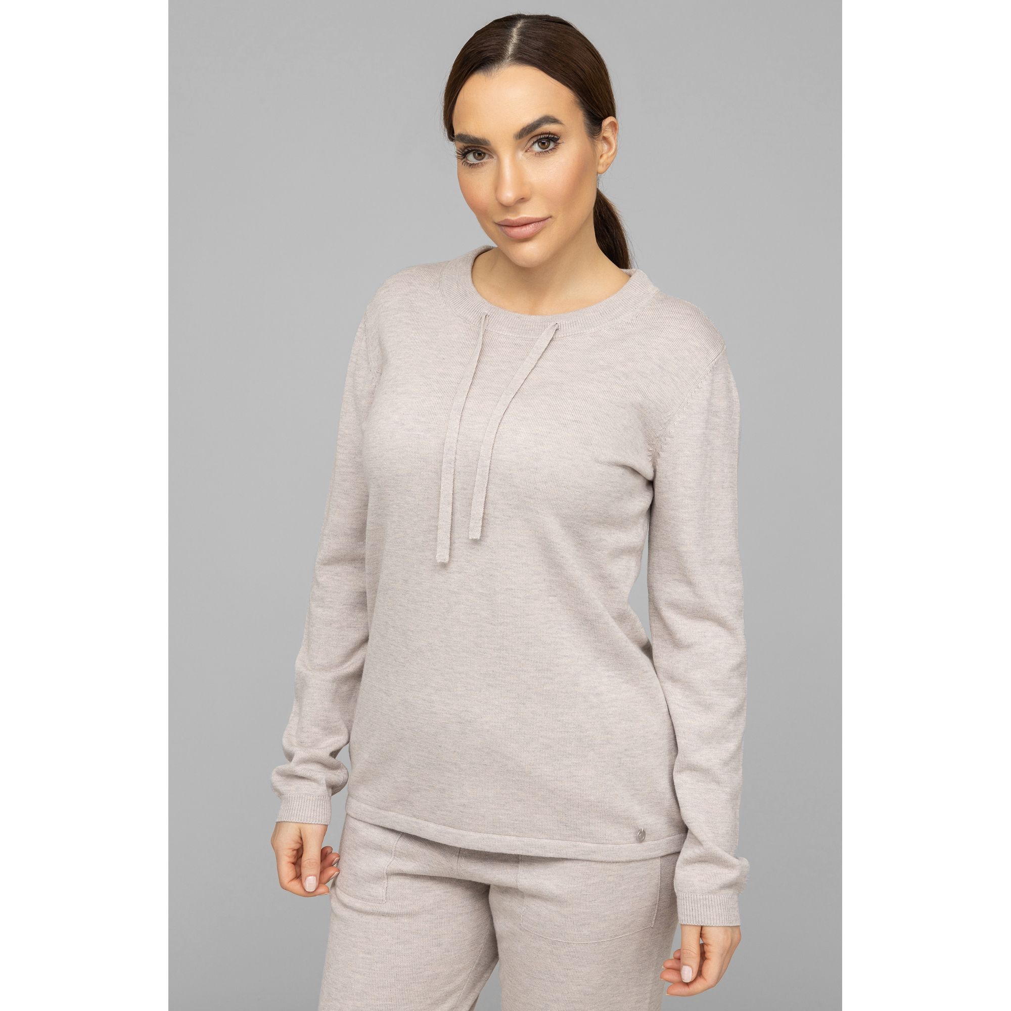 EVA LUTZ Pullover, 1/1-Arm Bänder am Ausschnitt figurumspielend