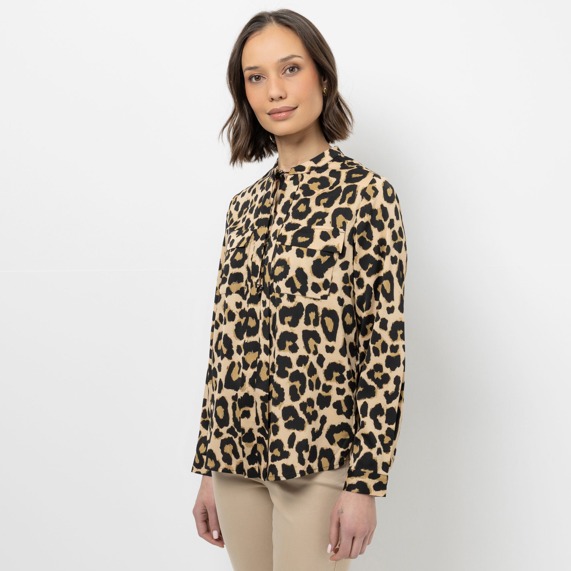 STEFFEN SCHRAUT Bluse Nizza Armriegel mit Knopf Brusttaschen figurumspielend