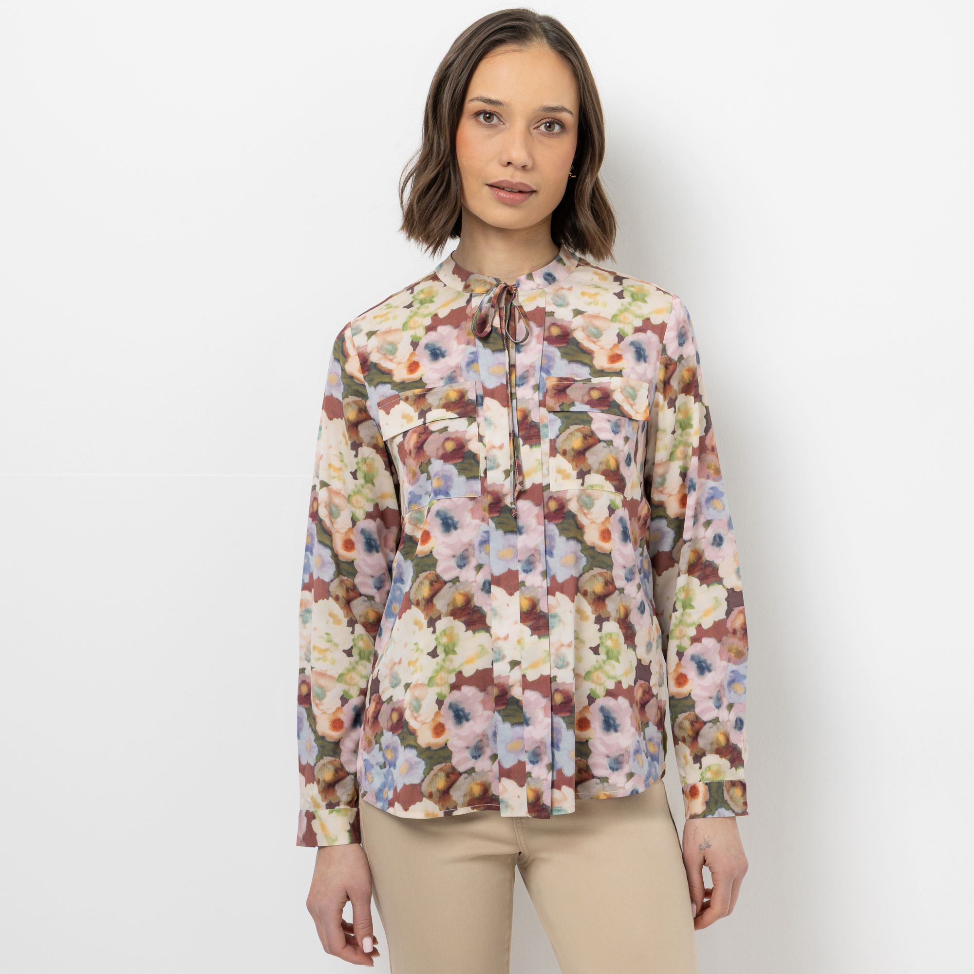 STEFFEN SCHRAUT Bluse Nizza Armriegel mit Knopf Brusttaschen figurumspielend