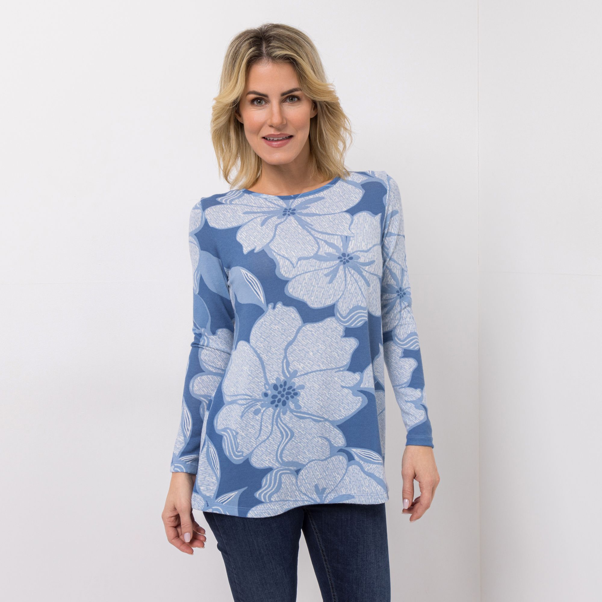 KIM & CO. Shirt, 3/4-Arm Soft Touch Jersey Rundhalsausschnitt figurumspielend