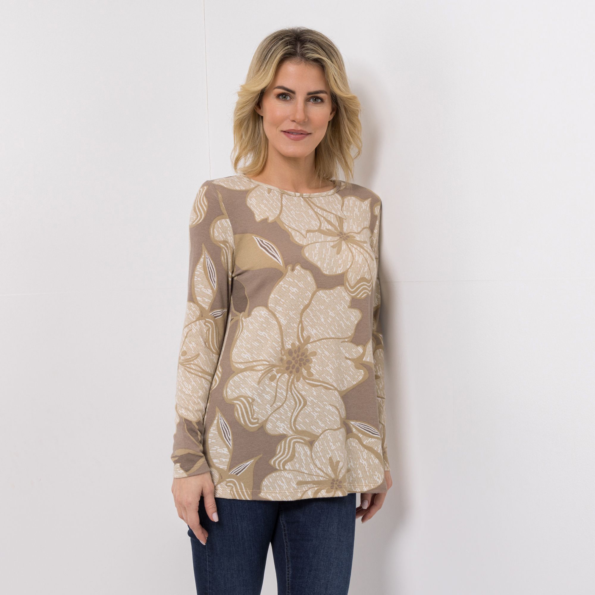 KIM & CO. Shirt, 3/4-Arm Soft Touch Jersey Rundhalsausschnitt figurumspielend