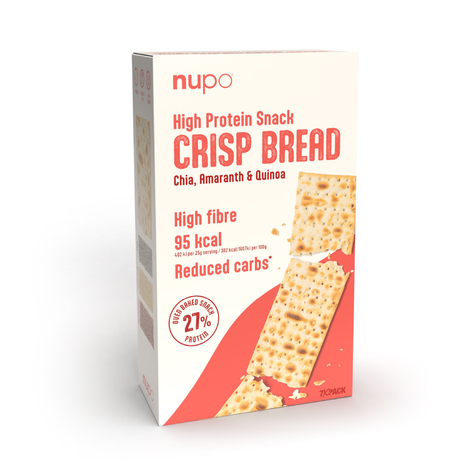 nupo® High Protein Crisp Bread mit Chia, Amaranth & Quinoa 7 Port. à 25g (175g)
