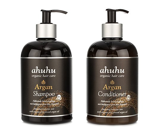 ahuhu organic hair care Argan Shampoo & Conditioner 2x 500ml