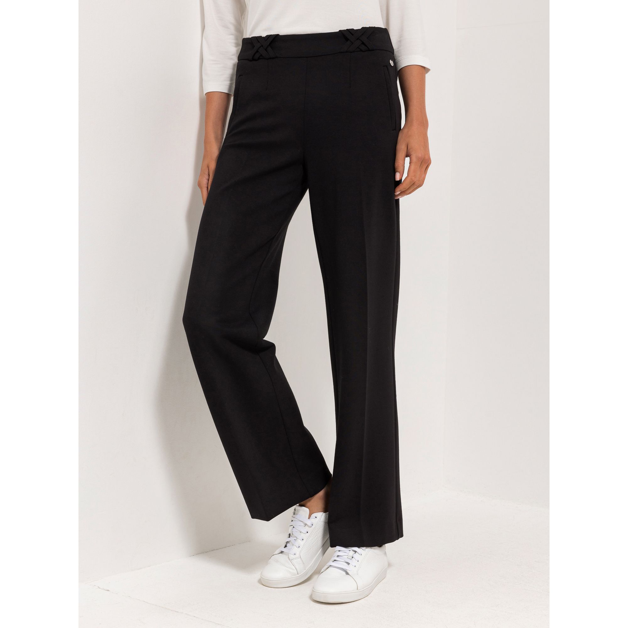 STRANDFEIN Hose Flecht-Details OEKO-TEX®Standard 100 weites Bein