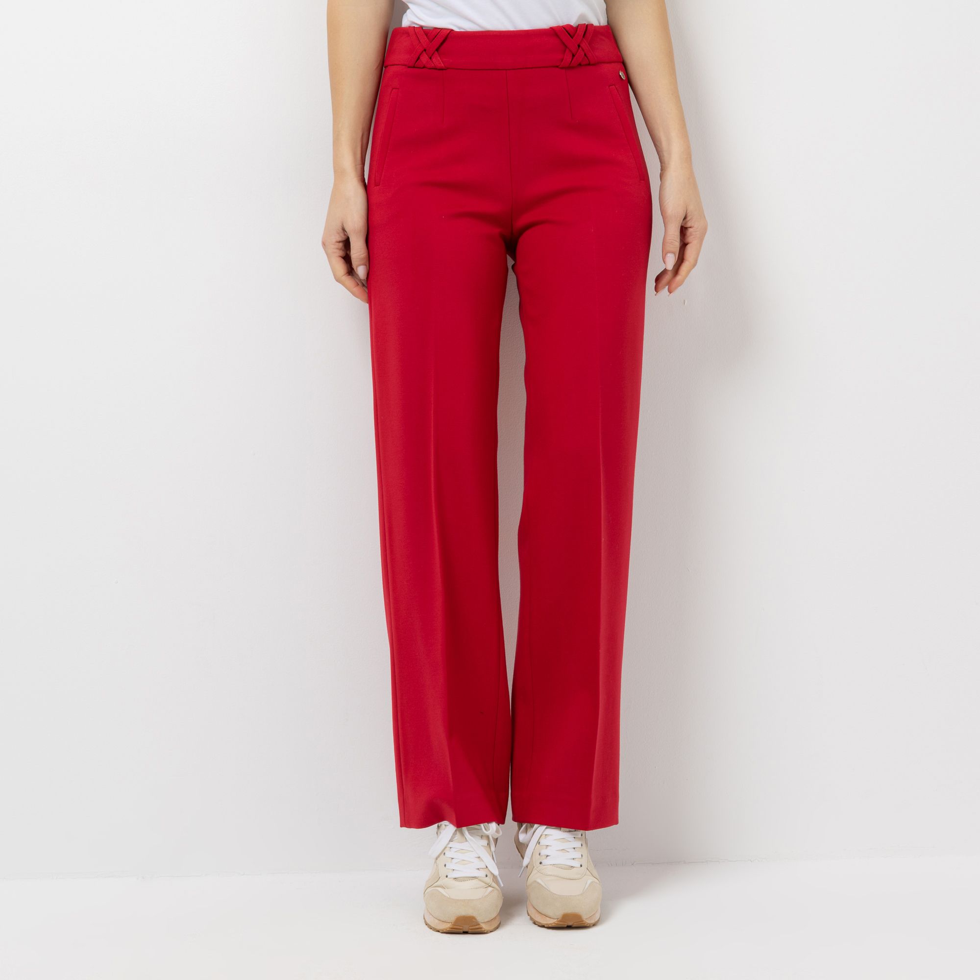 STRANDFEIN Hose Flecht-Details OEKO-TEX®Standard 100 weites Bein