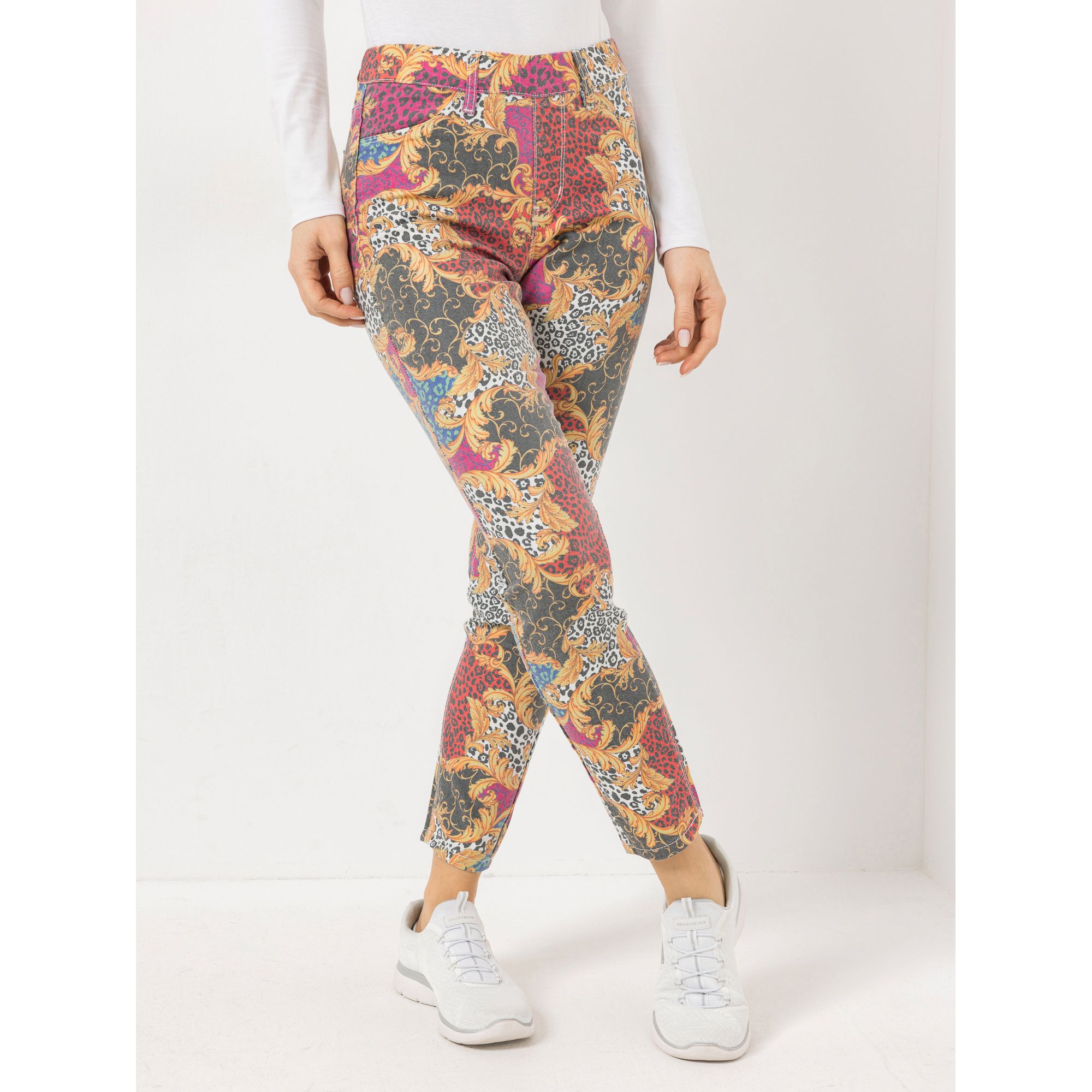 ANNI FOR FRIENDS Jeggings Antonia Rundumdehnbund Gürtelschlaufen sehr schmales Bein