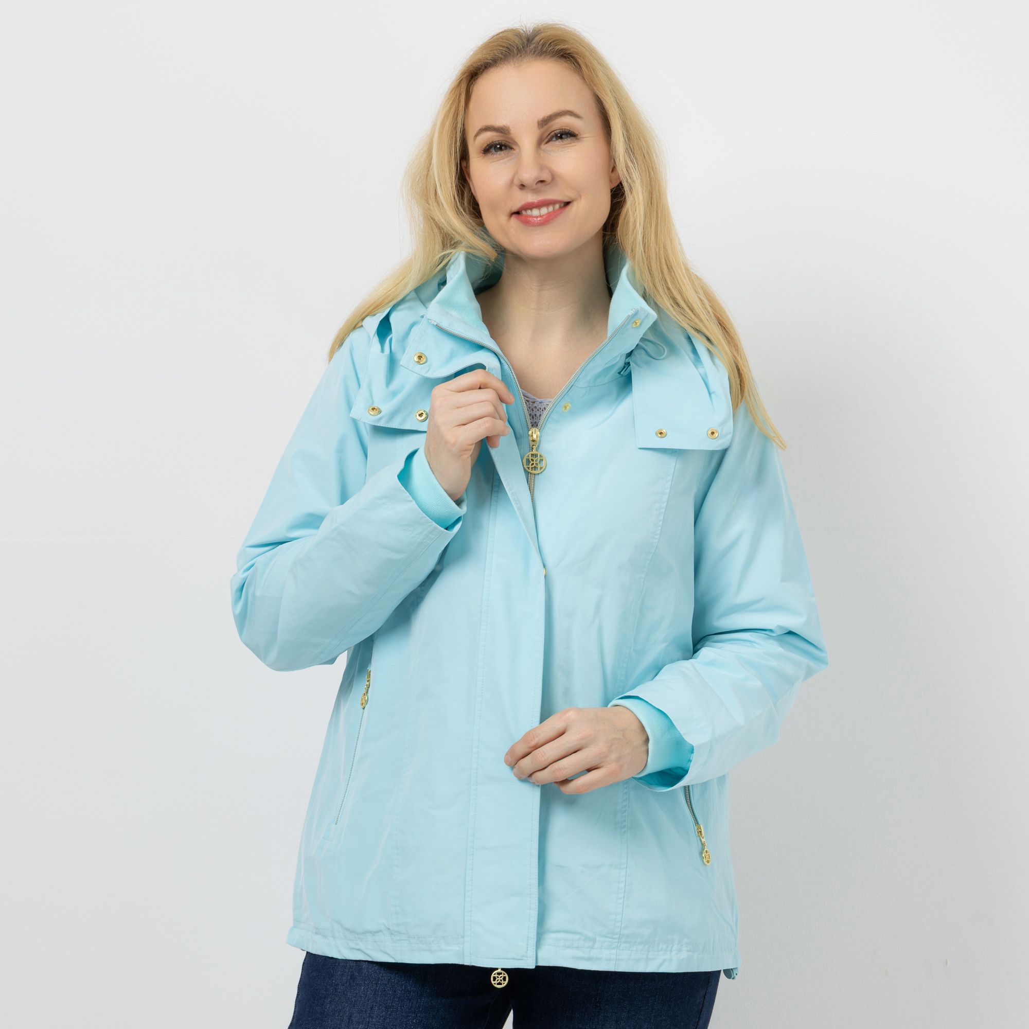 DAWID by Dawid Tomaszewski Jacke, Kapuze Rippbündchen hinten figurumspielend