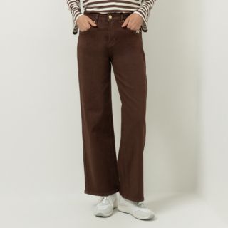 STRANDFEIN Jeans 5-Pocket-Style Logodetails gerades, weites Bein