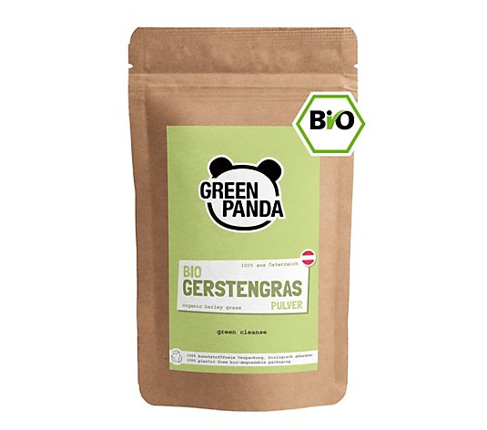 GREEN PANDA Bio-Gerstengras feingemahlen und ohne Zusatzstoffe 500g