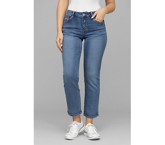 DINE 'N' DANCE Jeans 5-Pocket-Style lange Form gerades Bein
