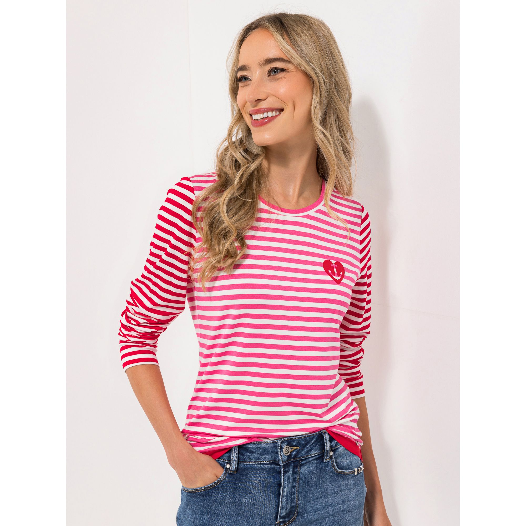 STRANDFEIN Shirt, 1/1-Arm multicolor gestreift mit ECOVERO Viskose OEKO-TEX®