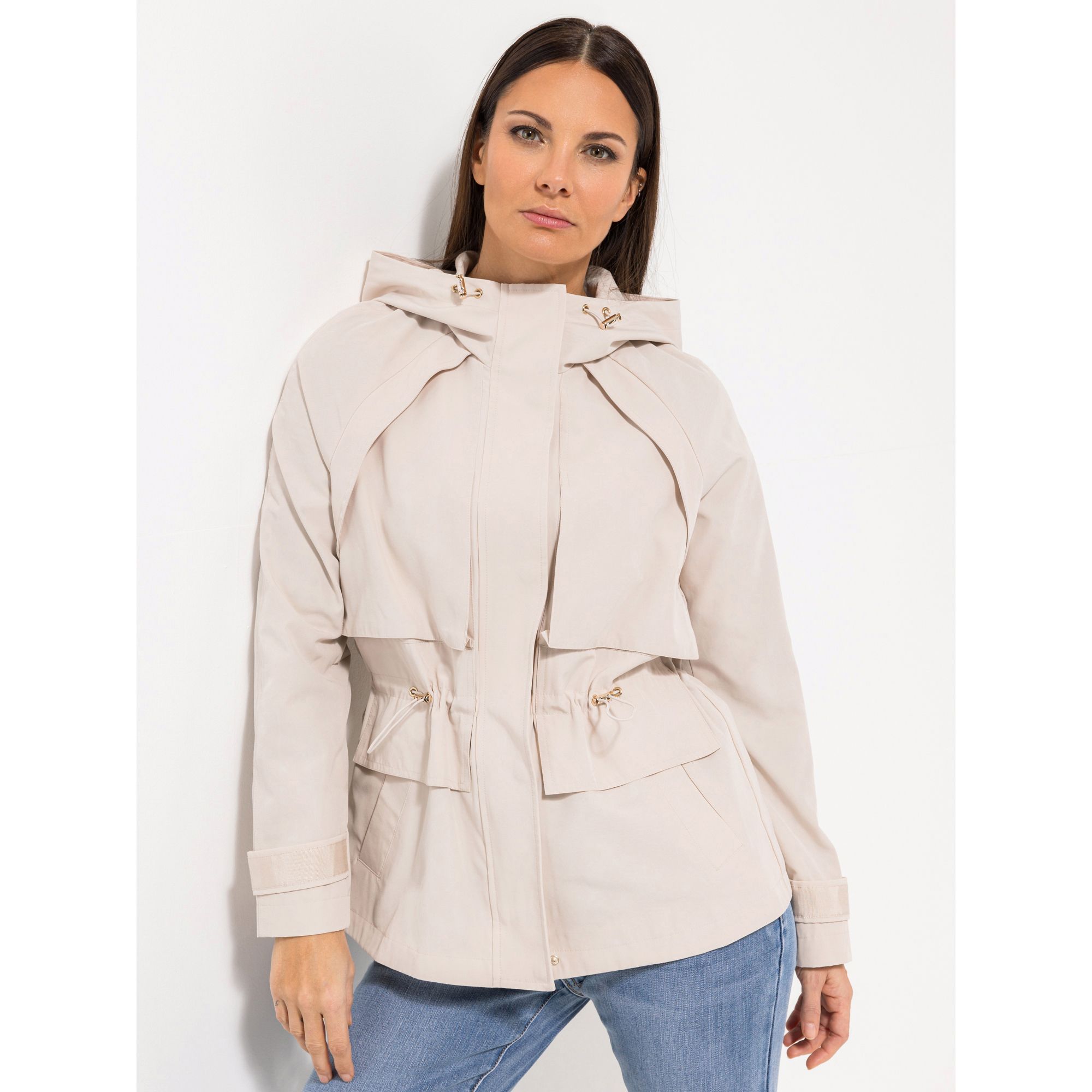 STEFFEN SCHRAUT Kurzparka, bedrucktes Innenfutter Länge ca. 74cm leger weit