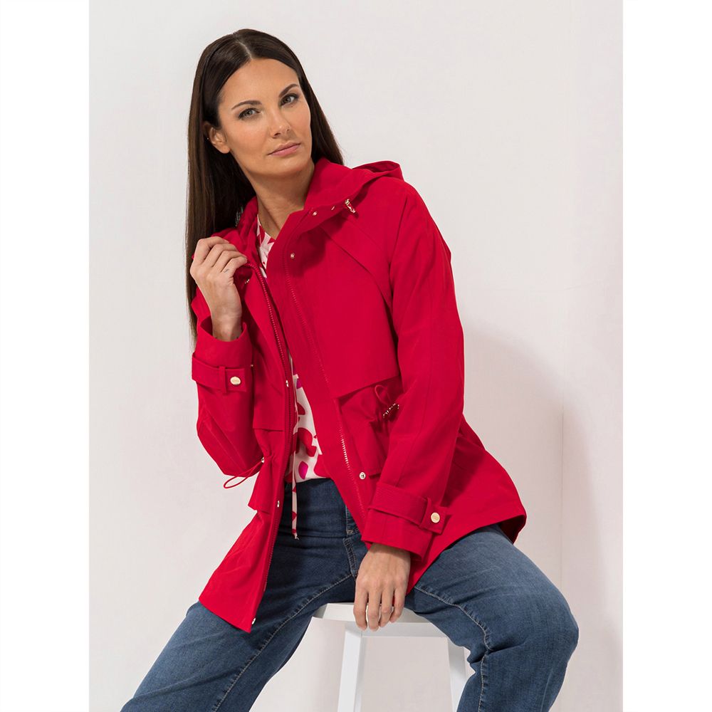 STEFFEN SCHRAUT Kurzparka, bedrucktes Innenfutter Länge ca. 74cm leger weit