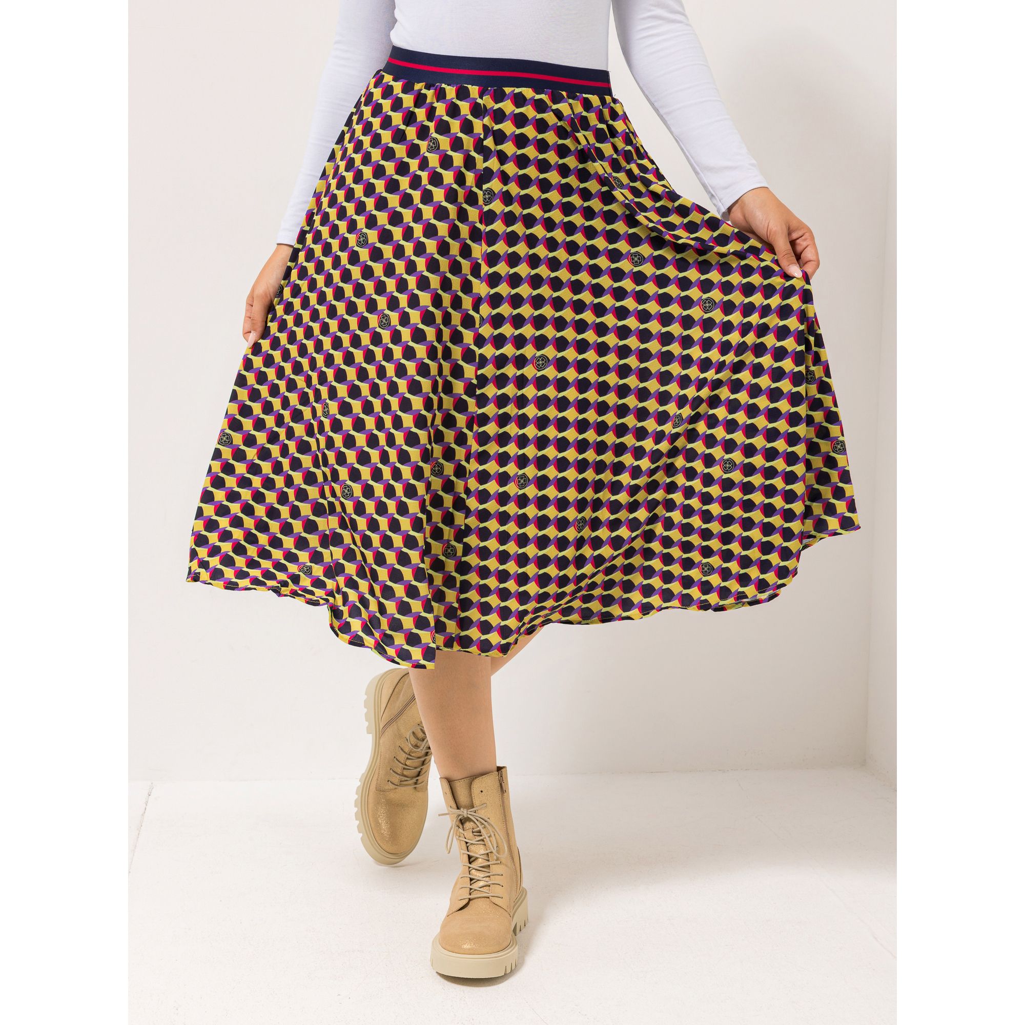 DAWID by Dawid Tomaszewski Rock, wadenumspielend Rundumdehnbund ausgestellter Saum