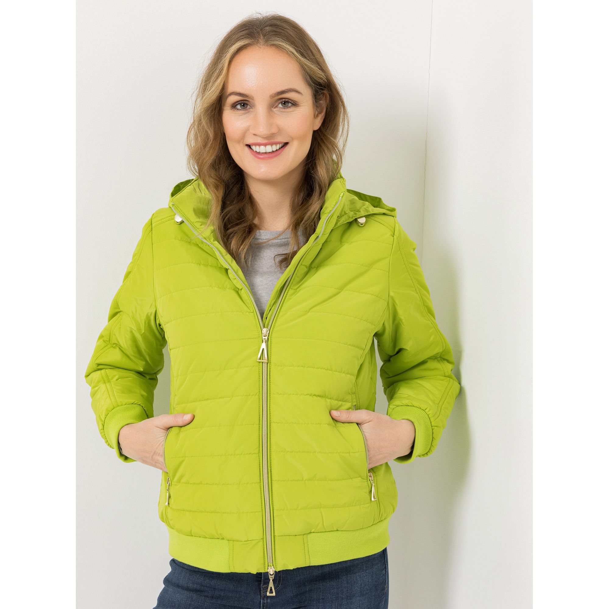 DAWID by Dawid Tomaszewski Steppjacke, Taschen Stehkragen, Kapuze figurumspielend