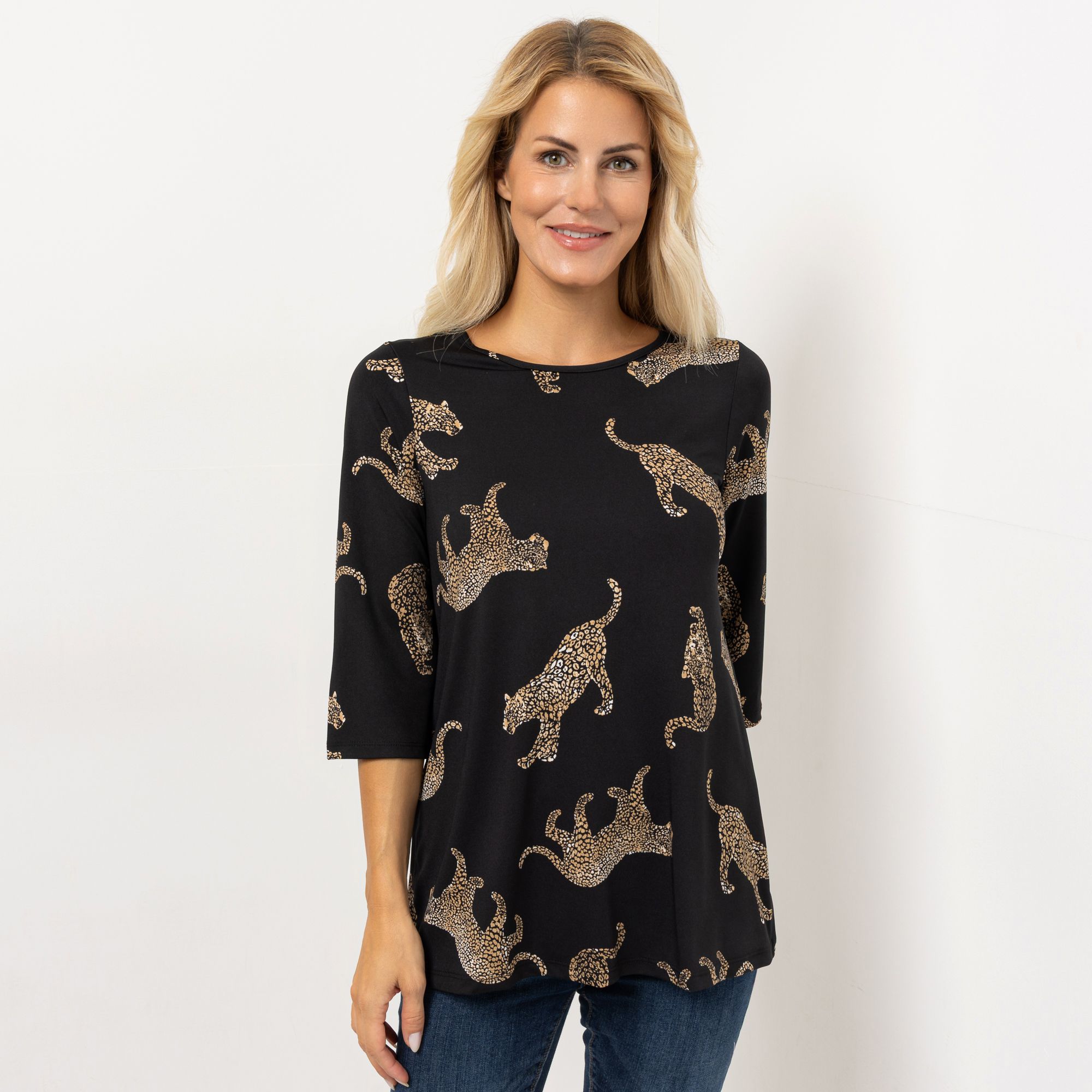 KIM & CO. Shirt, 3/4-Arm Brazil Knit Jersey Seitenschlitze figurumspielend