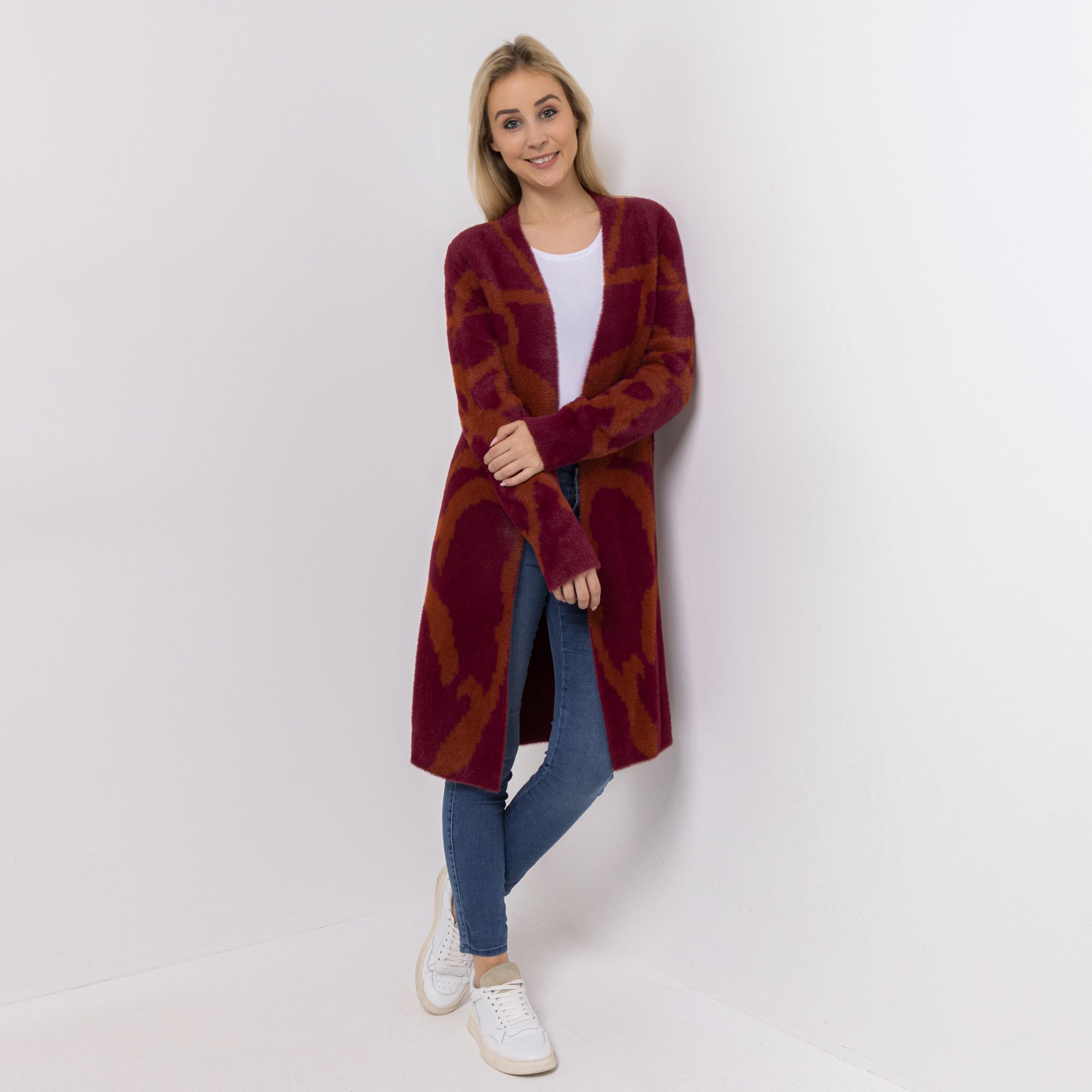 DAWID by Dawid Tomaszewski Longcardigan, Langarm Flauschgarn figurumspielend