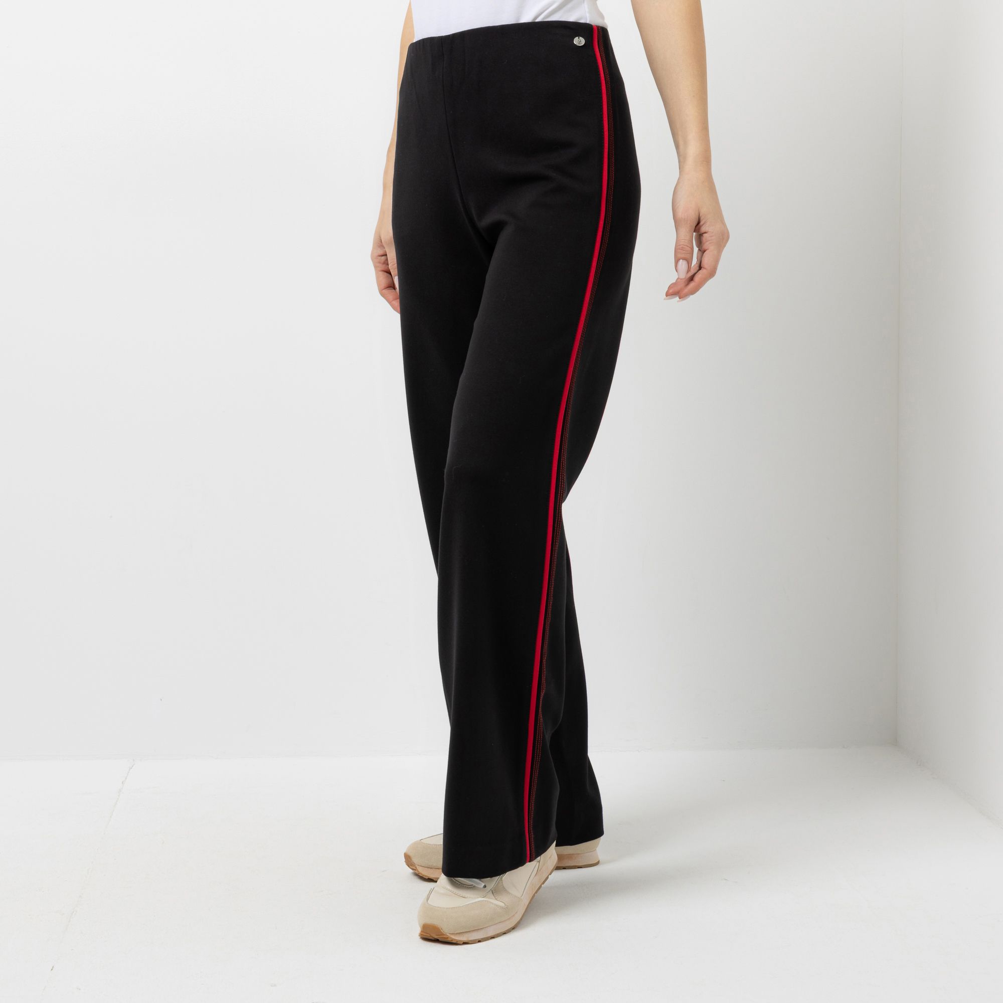 STRANDFEIN Hose Rundumdehnbund mit Paspel gerades Bein