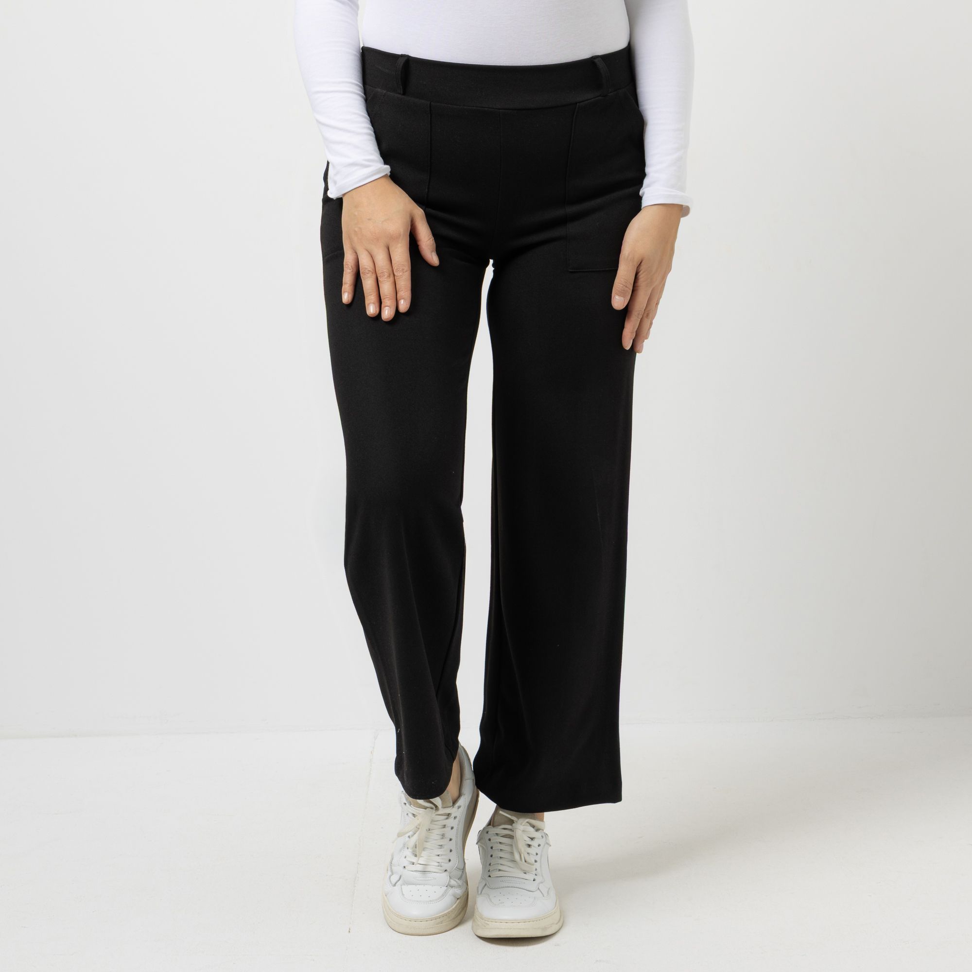 KIM & CO. Hose, 1/1-Länge Ponti Crepe Jersey 2 Eingrifftaschen gerader Beinverlauf