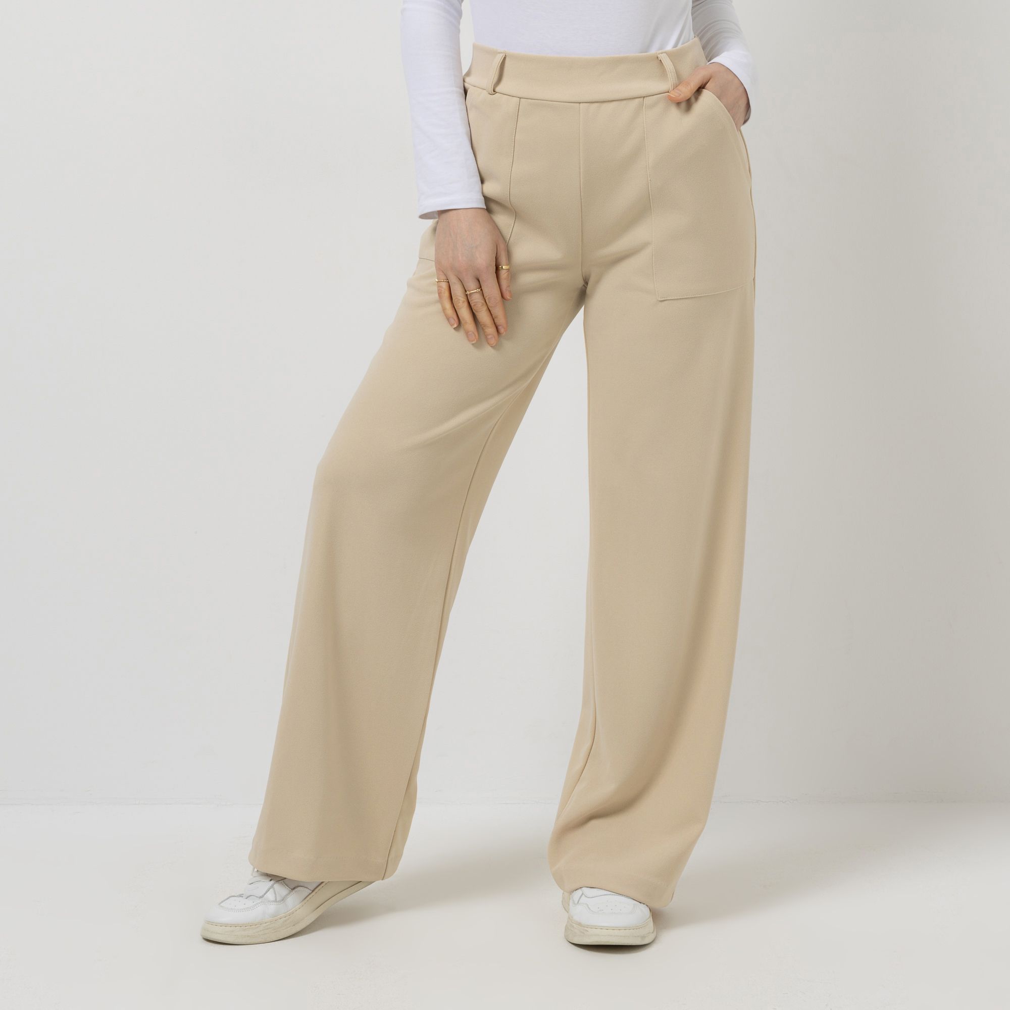 KIM & CO. Hose, 1/1-Länge Ponti Crepe Jersey 2 Eingrifftaschen gerader Beinverlauf