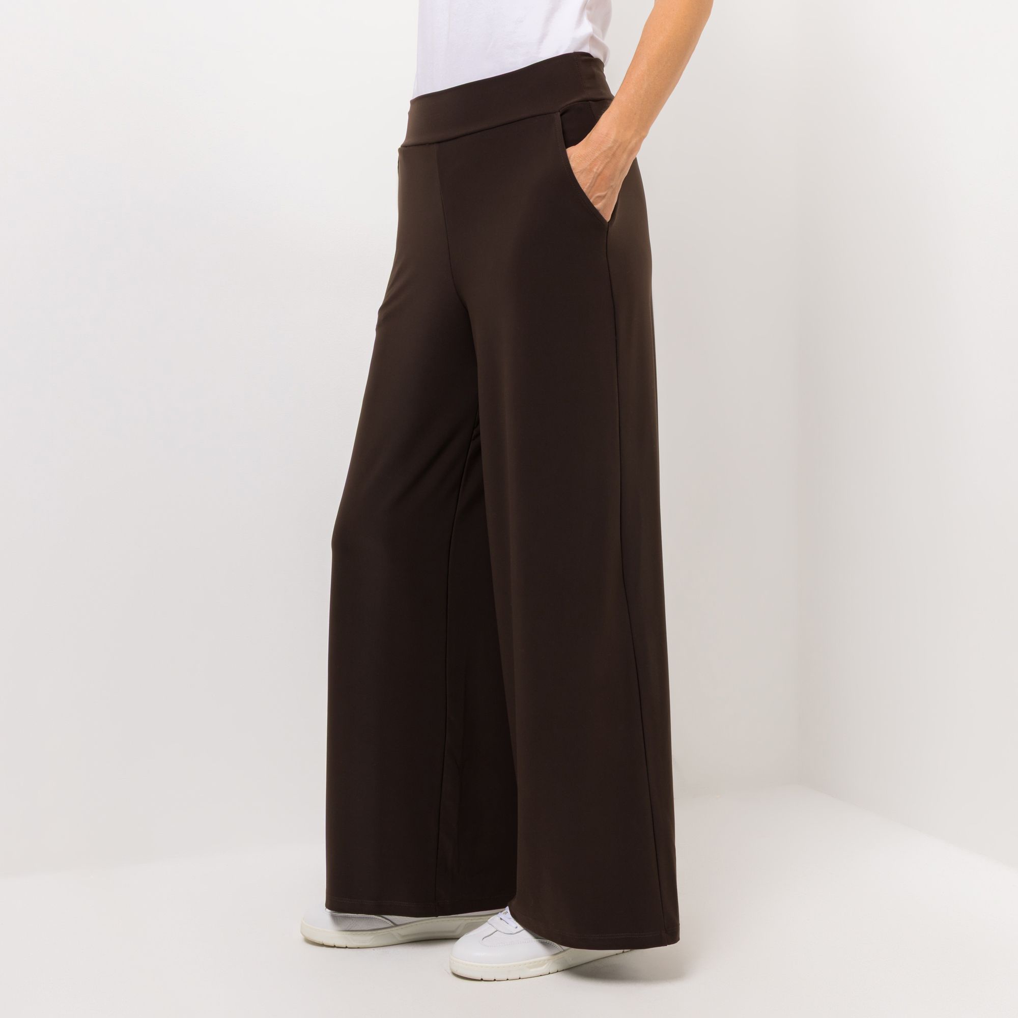 KIM & CO. Hose, lange Form Deluxe Brazil Knit 2 Eingrifftaschen sehr weites Bein