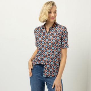 DAWID by Dawid Tomaszewski Poloshirt, 1/2 -Arm Strick-Kragen figurumspielend
