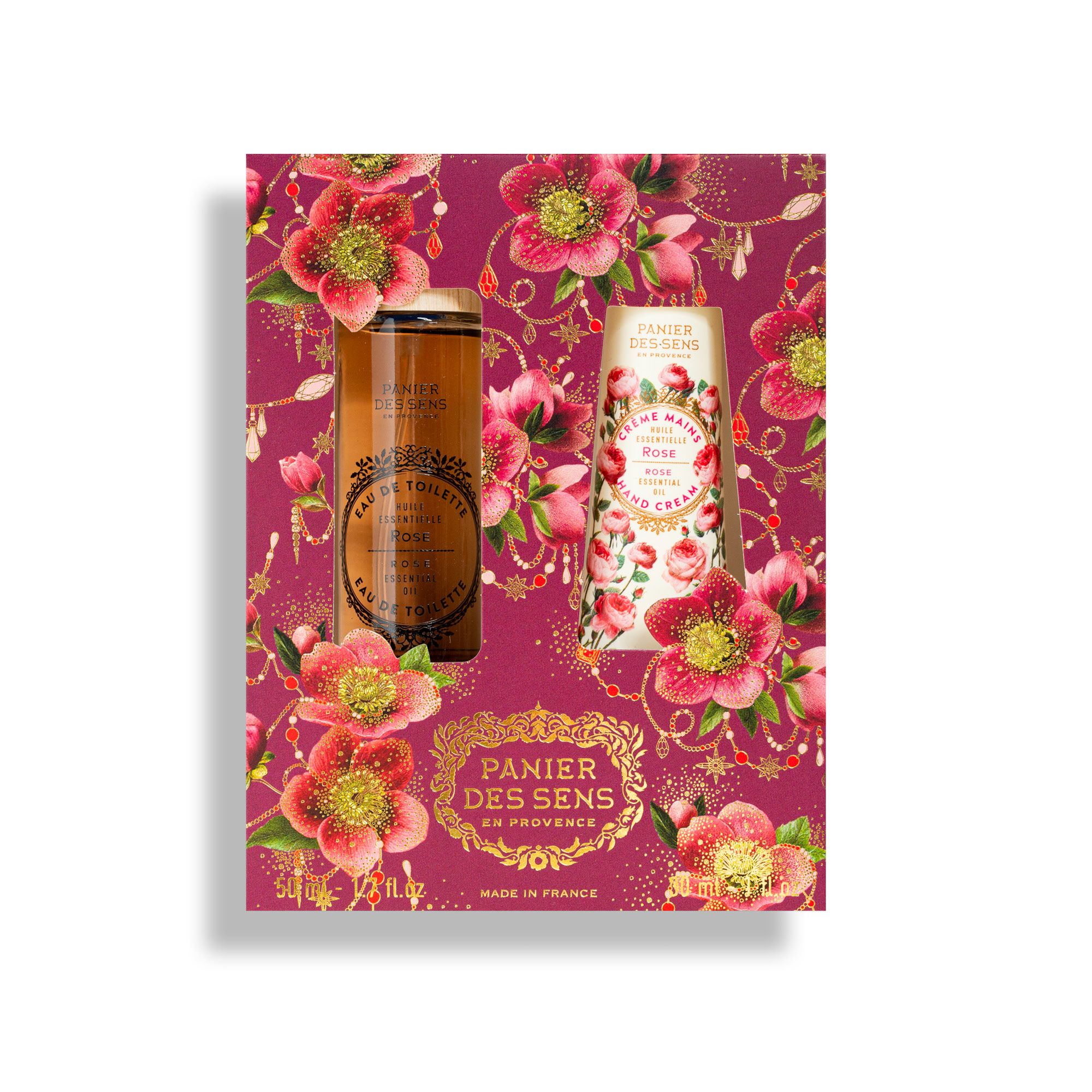 PANIER DES SENS Rose Eau de Toilette 50ml, Handcreme 30ml in Geschenkbox
