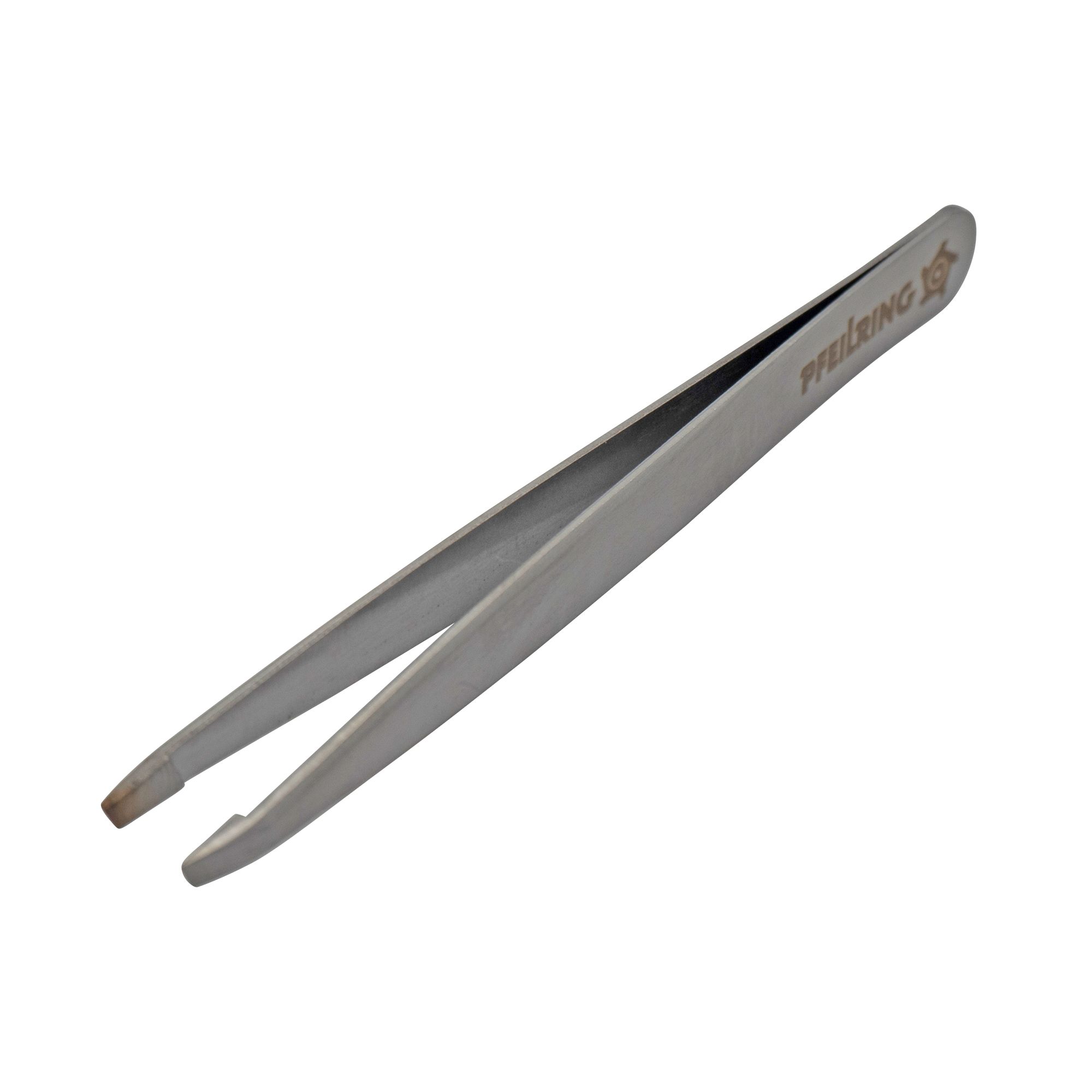 PFEILRING Pinzette mit schräger Spitze, rostfrei, mattiert 9,7cm