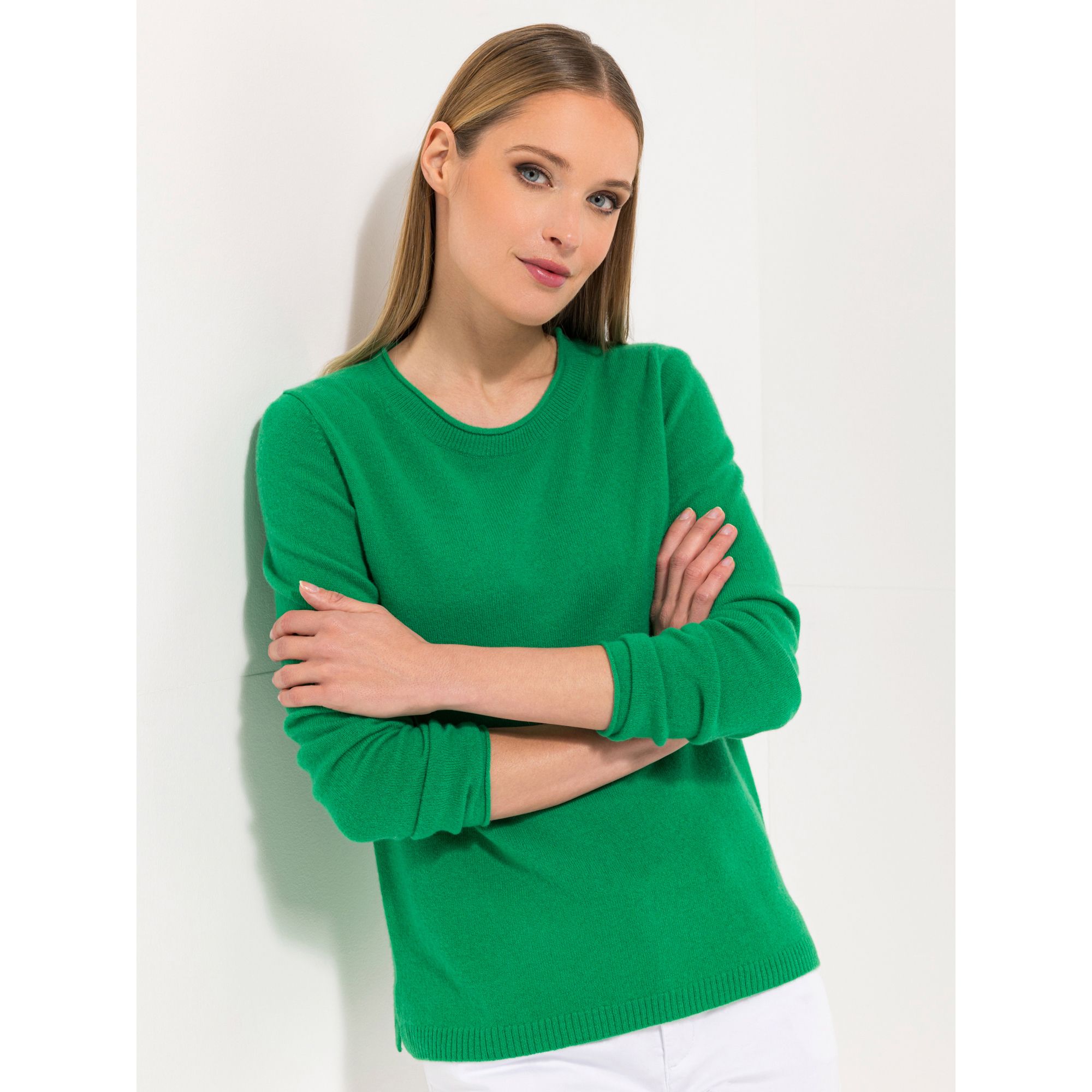 STEFFEN SCHRAUT Pullover, 1/1-Arm Rollsaum, Schlitze 100% Kaschmir figurumspielend