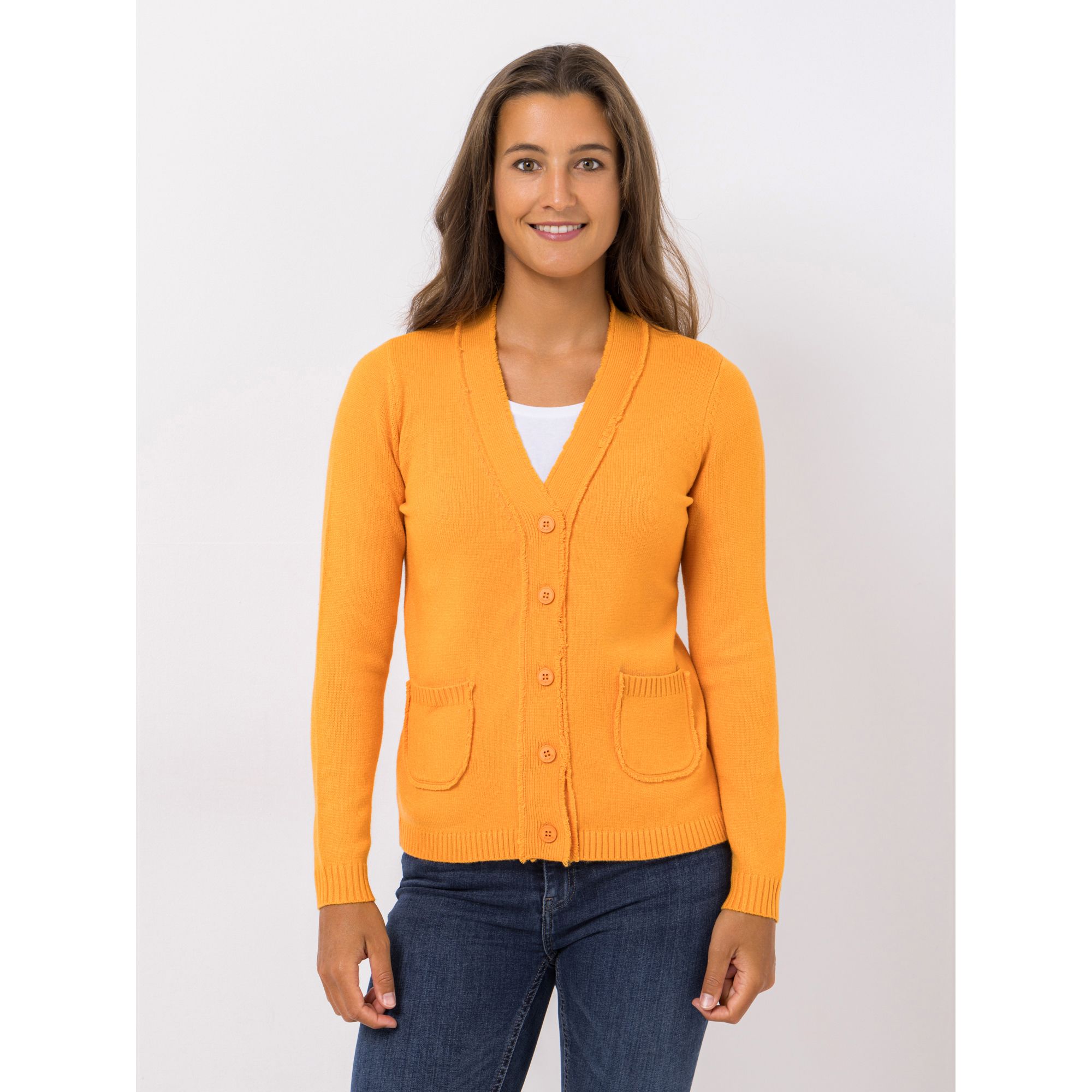 DAWID by Dawid Tomaszewski Cardigan, Taschen Fransendetails figurumspielend