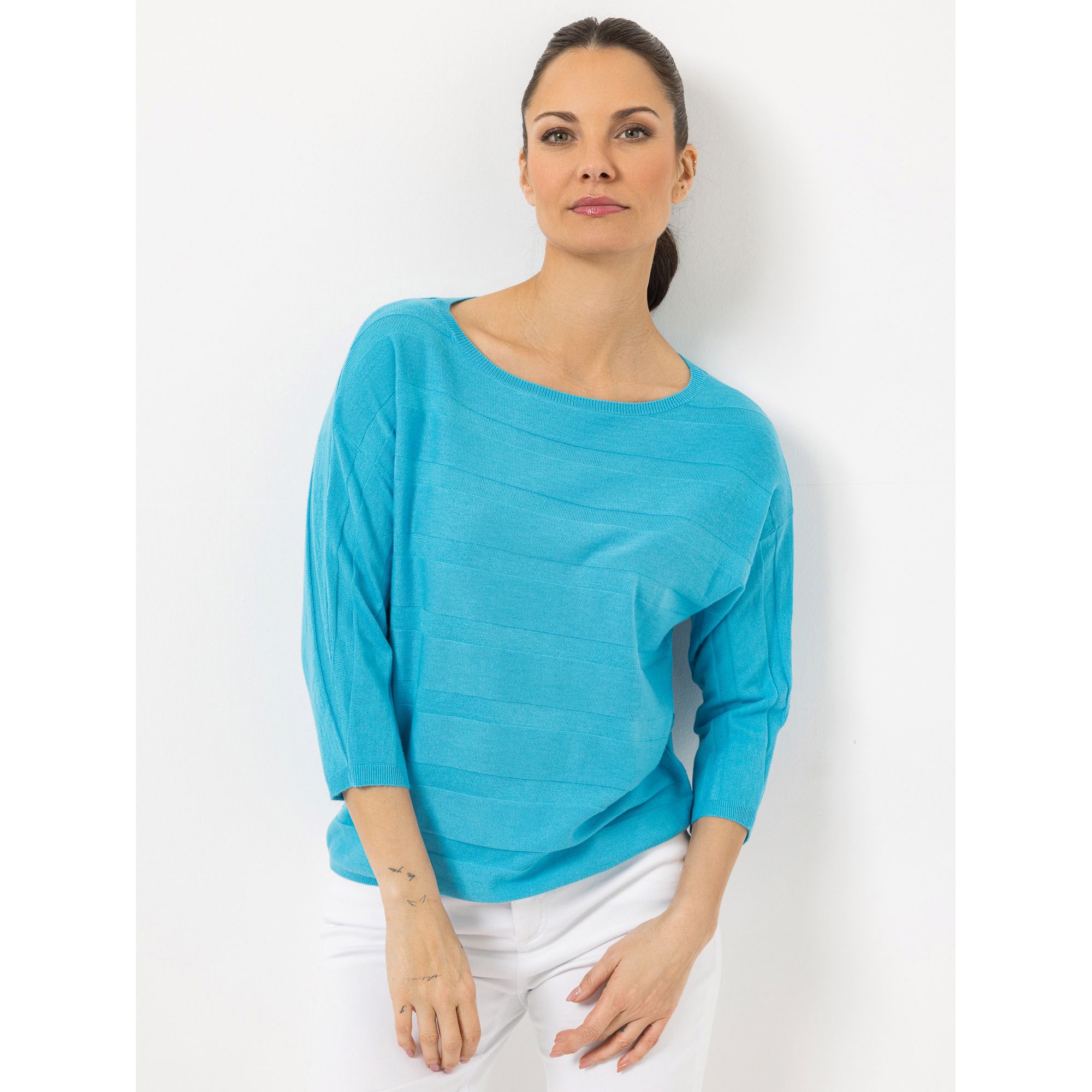 STEFFEN SCHRAUT Pullover Rundhalsausschnitt Streifenstrick leger weit - Oversize